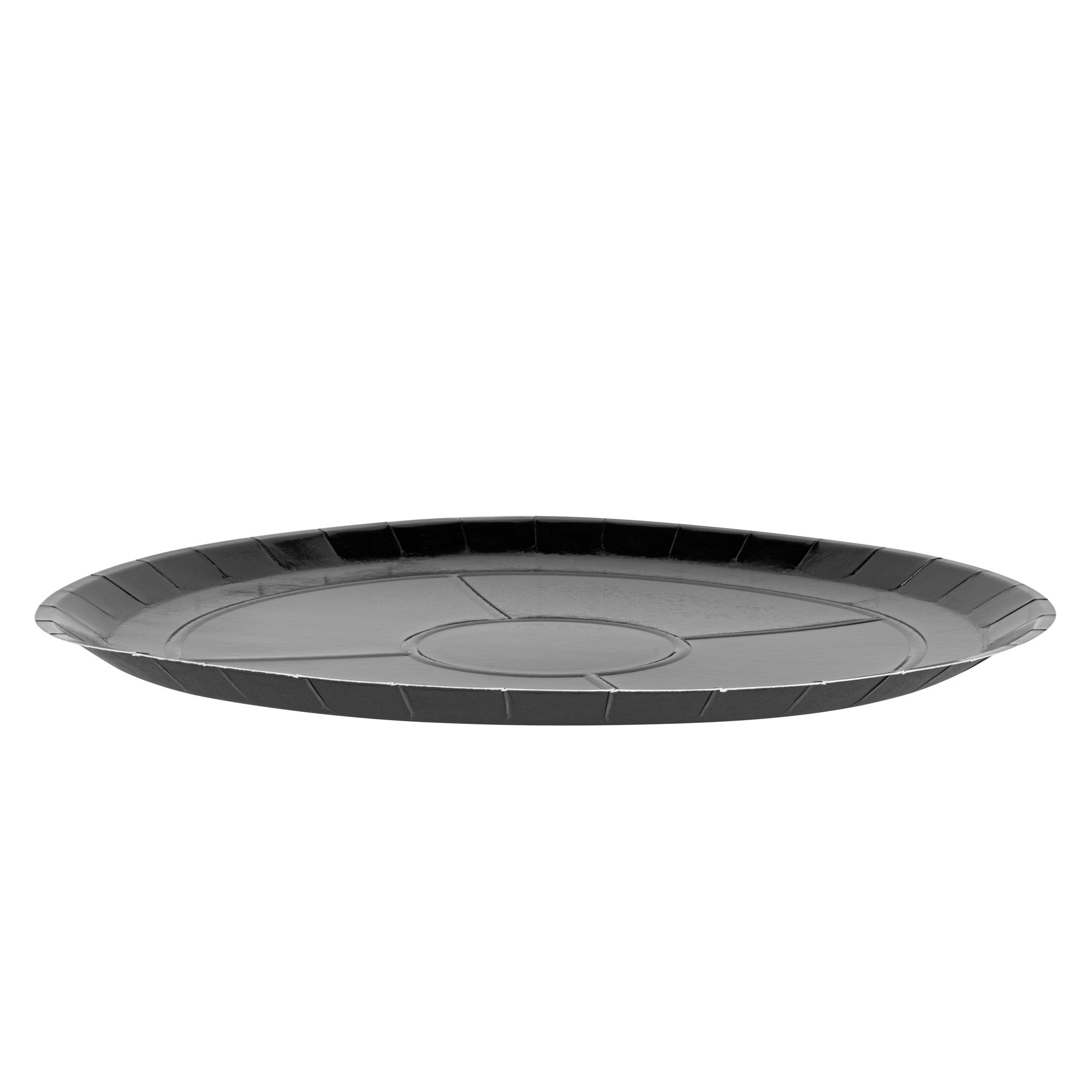 Eco Pie Round Black Paperboard Pizza Tray - Oven-Safe - 18'' - 25 count box