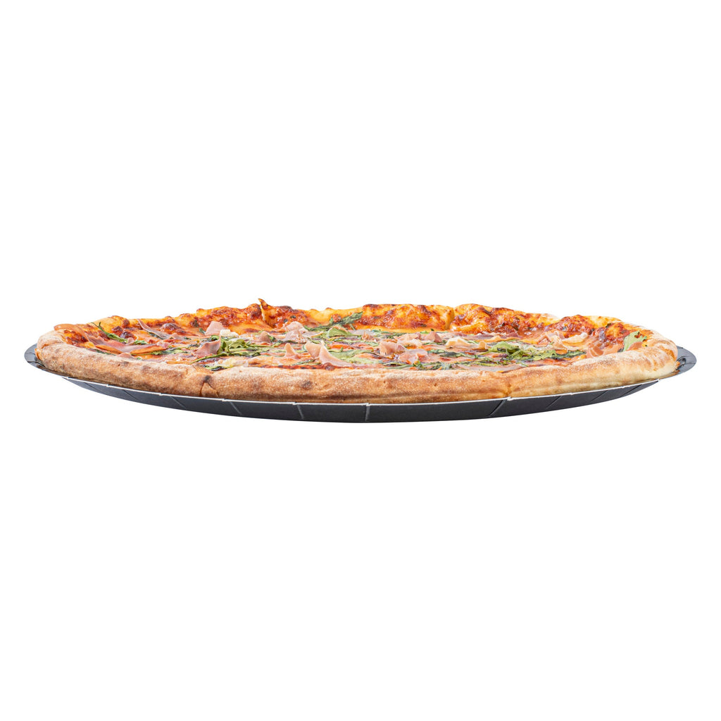 Eco Pie Round Black Paperboard Pizza Tray - Oven-Safe - 18'' - 50 count box
