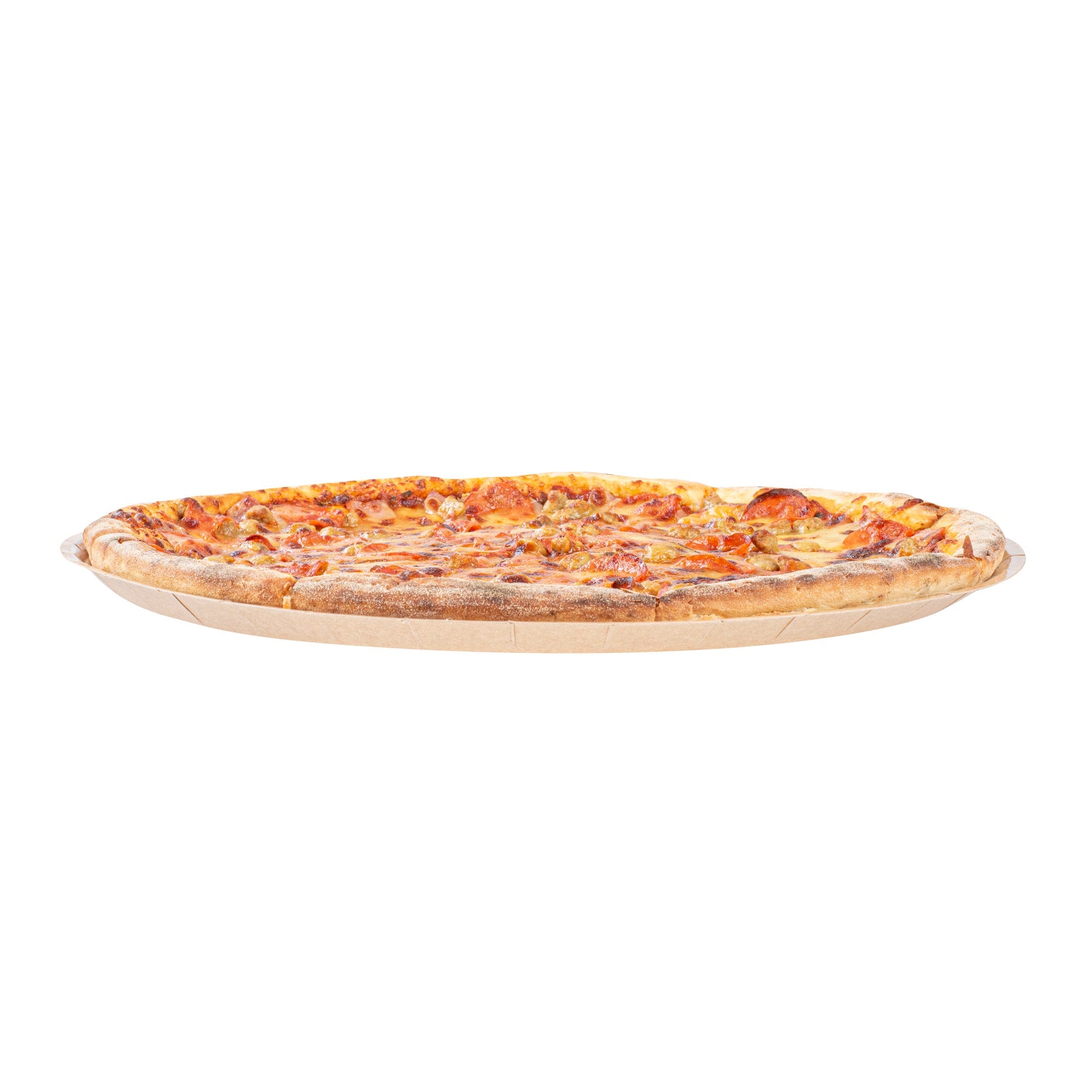 Eco Pie Round Kraft Paperboard Pizza Tray - Oven-Safe - 18'' - 50 count box