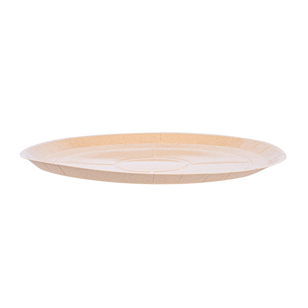Eco Pie Round Kraft Paperboard Pizza Tray - Oven-Safe - 18'' - 50 count box