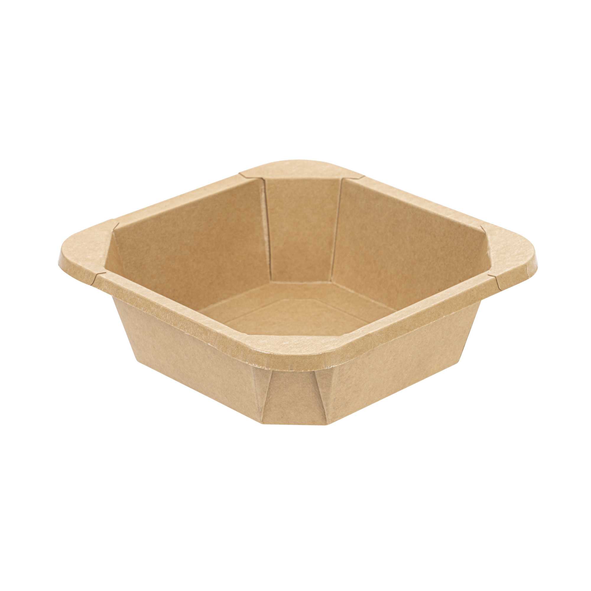 Sustain 22 oz Octagonal Kraft Paper Take Out Container - with PLA Lining, Compostable - 6" x 6" x 2" - 25 count box
