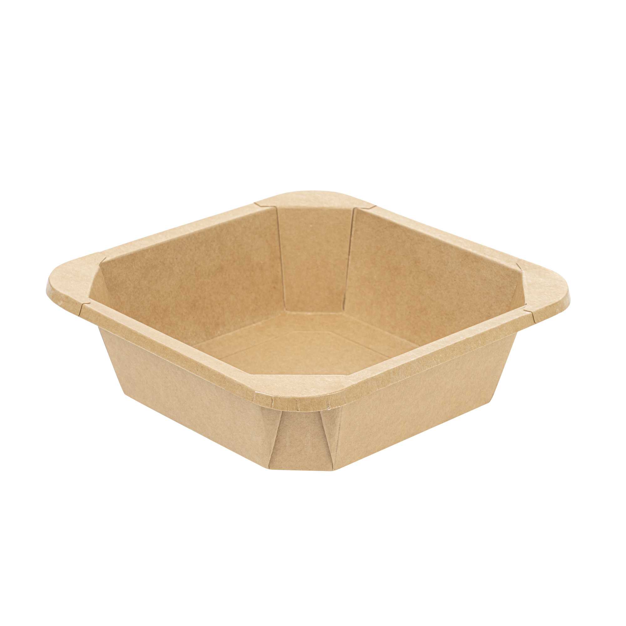 Sustain 34 oz Octagonal Kraft Paper Take Out Container - with PLA Lining, Compostable - 7" x 7" x 2" - 100 count box
