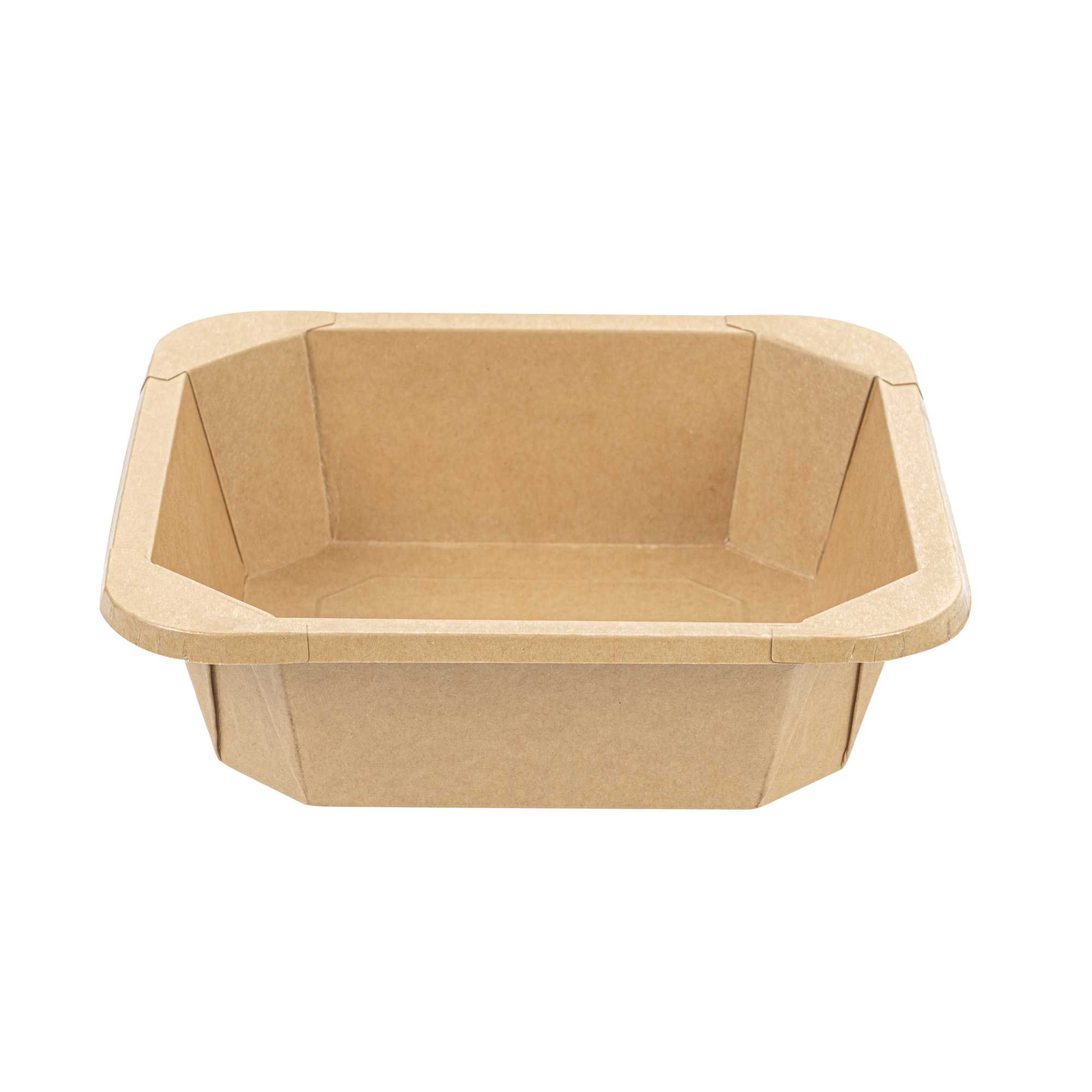Sustain 34 oz Octagonal Kraft Paper Take Out Container - with PLA Lining, Compostable - 7" x 7" x 2" - 100 count box