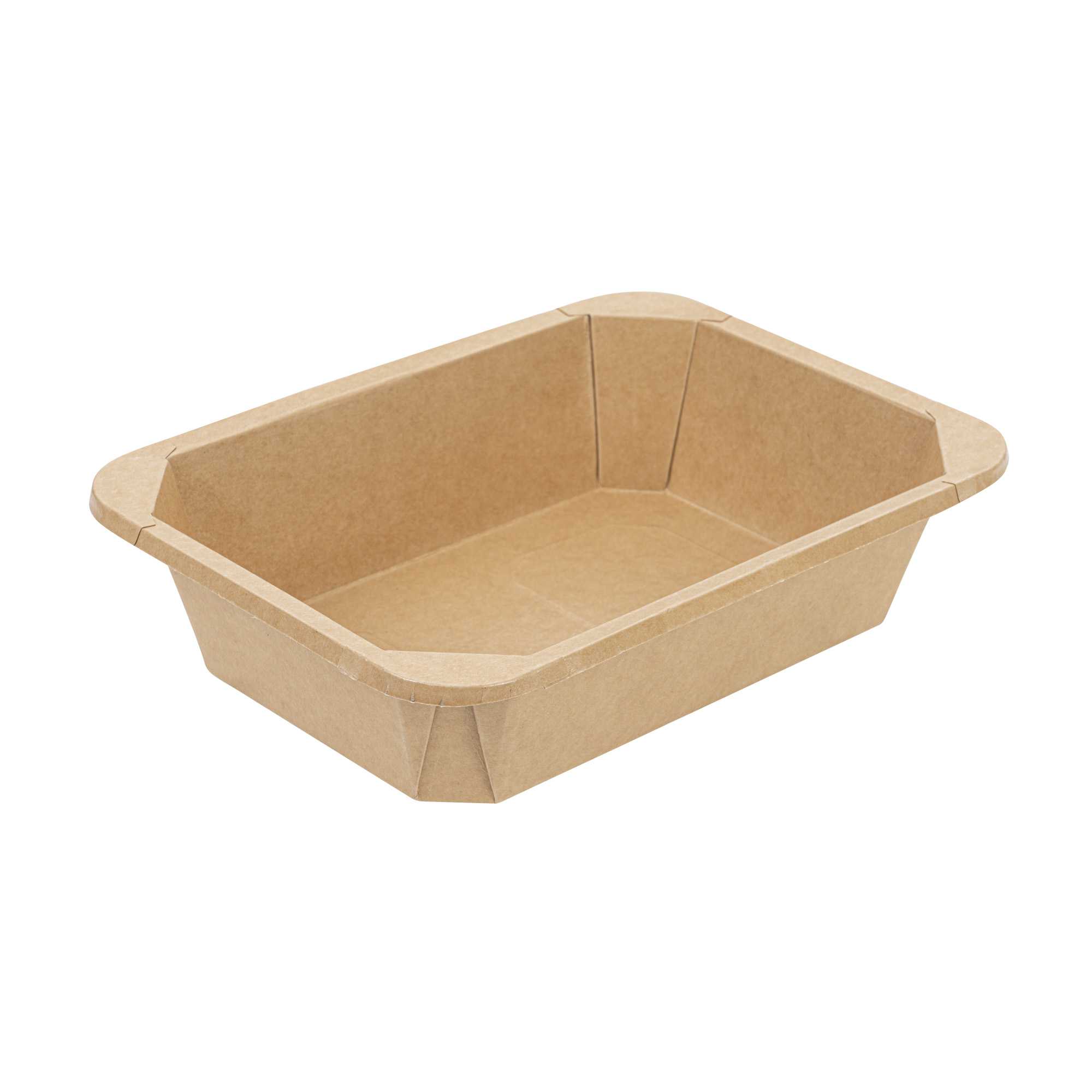 Sustain 41 oz Octagonal Kraft Paper Take Out Container - with PLA Lining, Compostable - 8 3/4" x 6" x 2" - 25 count box