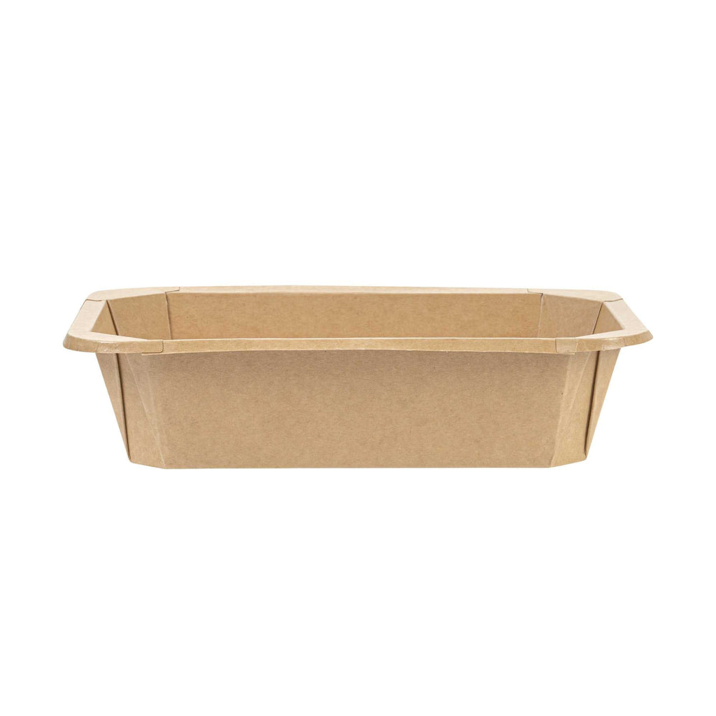 Sustain 41 oz Octagonal Kraft Paper Take Out Container - with PLA Lining, Compostable - 8 3/4" x 6" x 2" - 25 count box