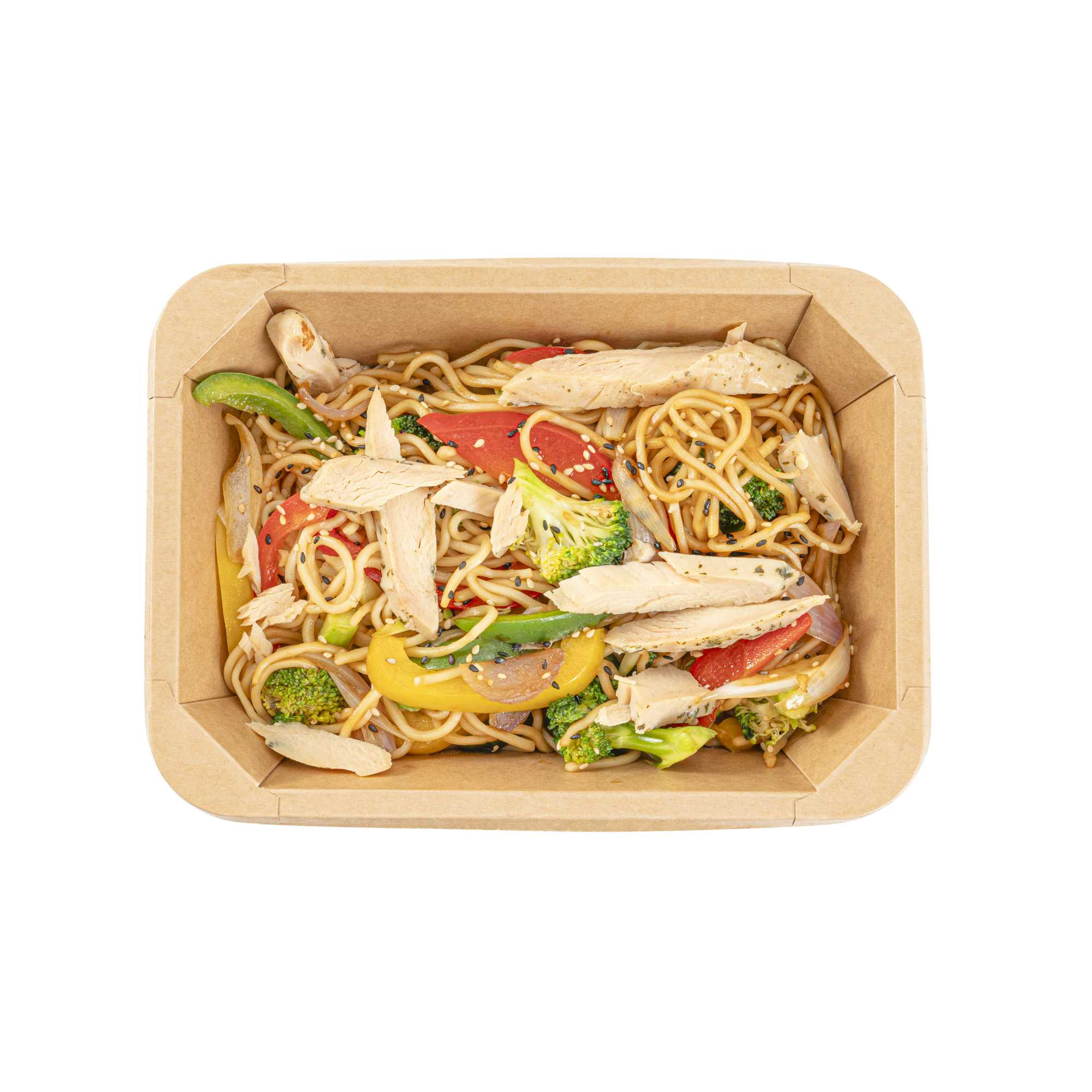 Sustain 41 oz Octagonal Kraft Paper Take Out Container - with PLA Lining, Compostable - 8 3/4" x 6" x 2" - 100 count box