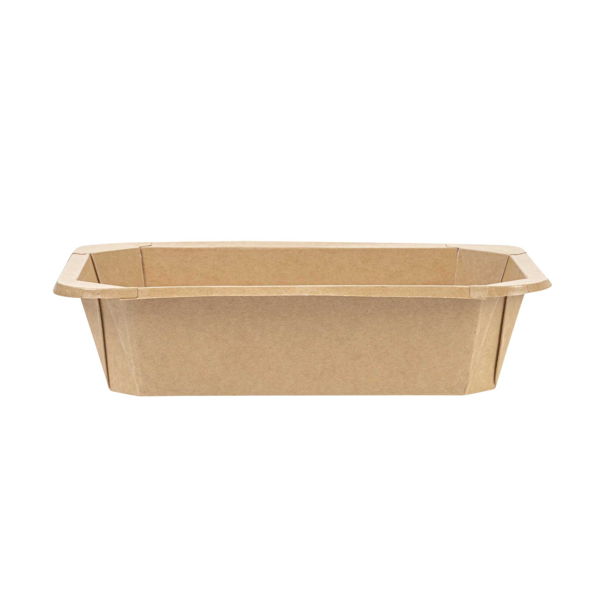 Sustain 41 oz Octagonal Kraft Paper Take Out Container - with PLA Lining, Compostable - 8 3/4" x 6" x 2" - 100 count box