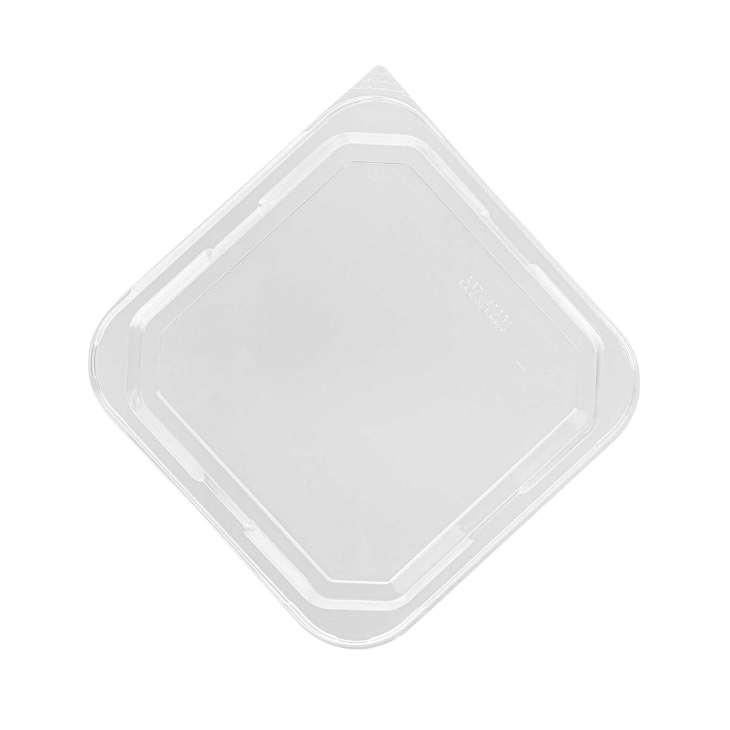 Sustain Octagonal Clear PLA Plastic Dome Lid - Fits 34 oz Container - 7" x 7" x 1 1/4" - 25 count box