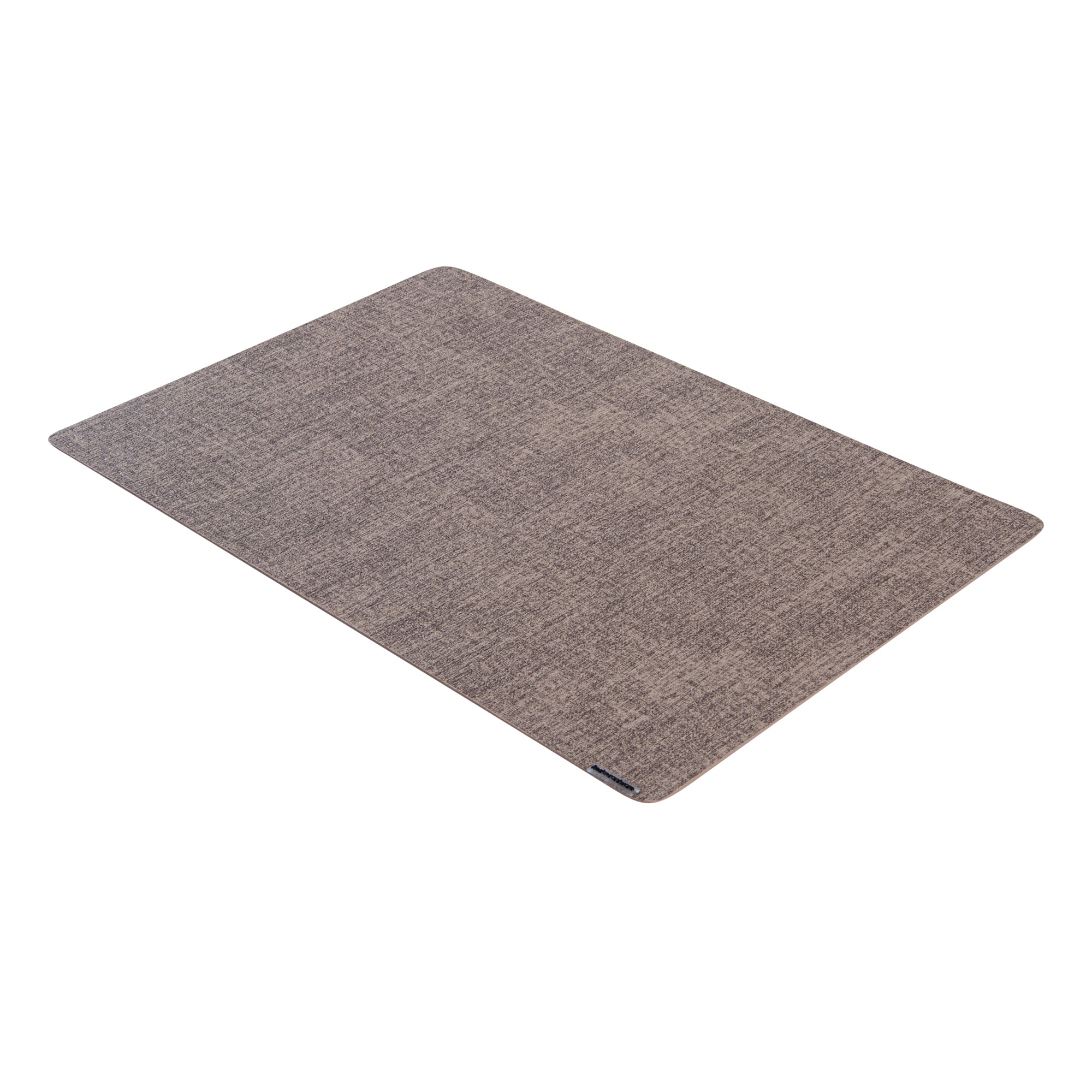 Denim Mesh Rectangle Brown Vinyl Linen-Feel Placemat - 17 3/4" x 11 3/4" - 6 count box