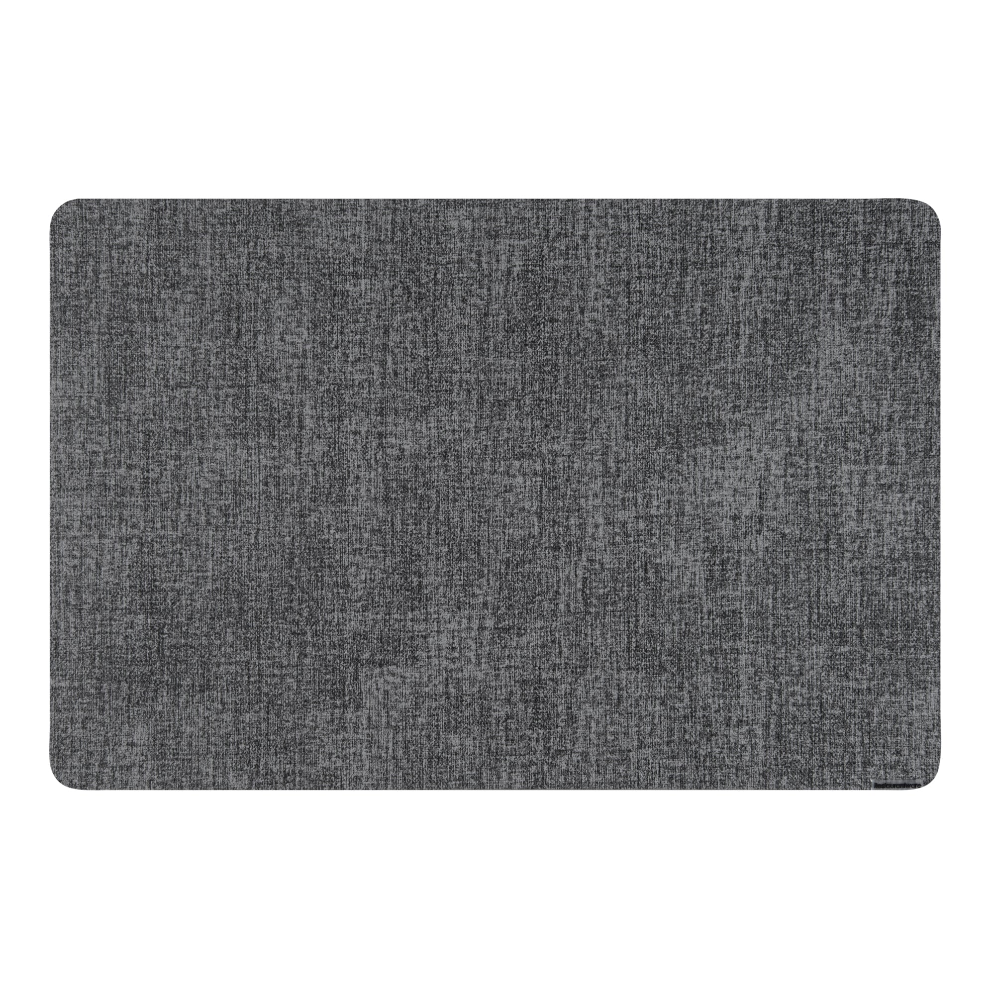 Denim Mesh Rectangle Dark Gray Vinyl Linen-Feel Placemat - 17 3/4" x 11 3/4" - 6 count box