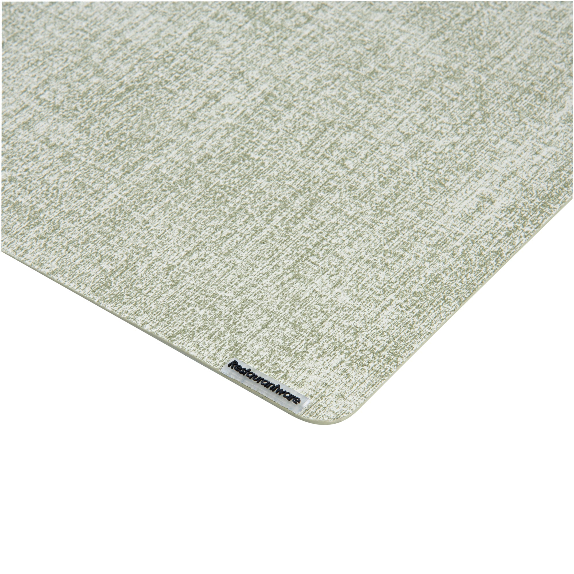 Denim Mesh Rectangle Green Vinyl Linen-Feel Placemat - 17 3/4" x 11 3/4" - 6 count box