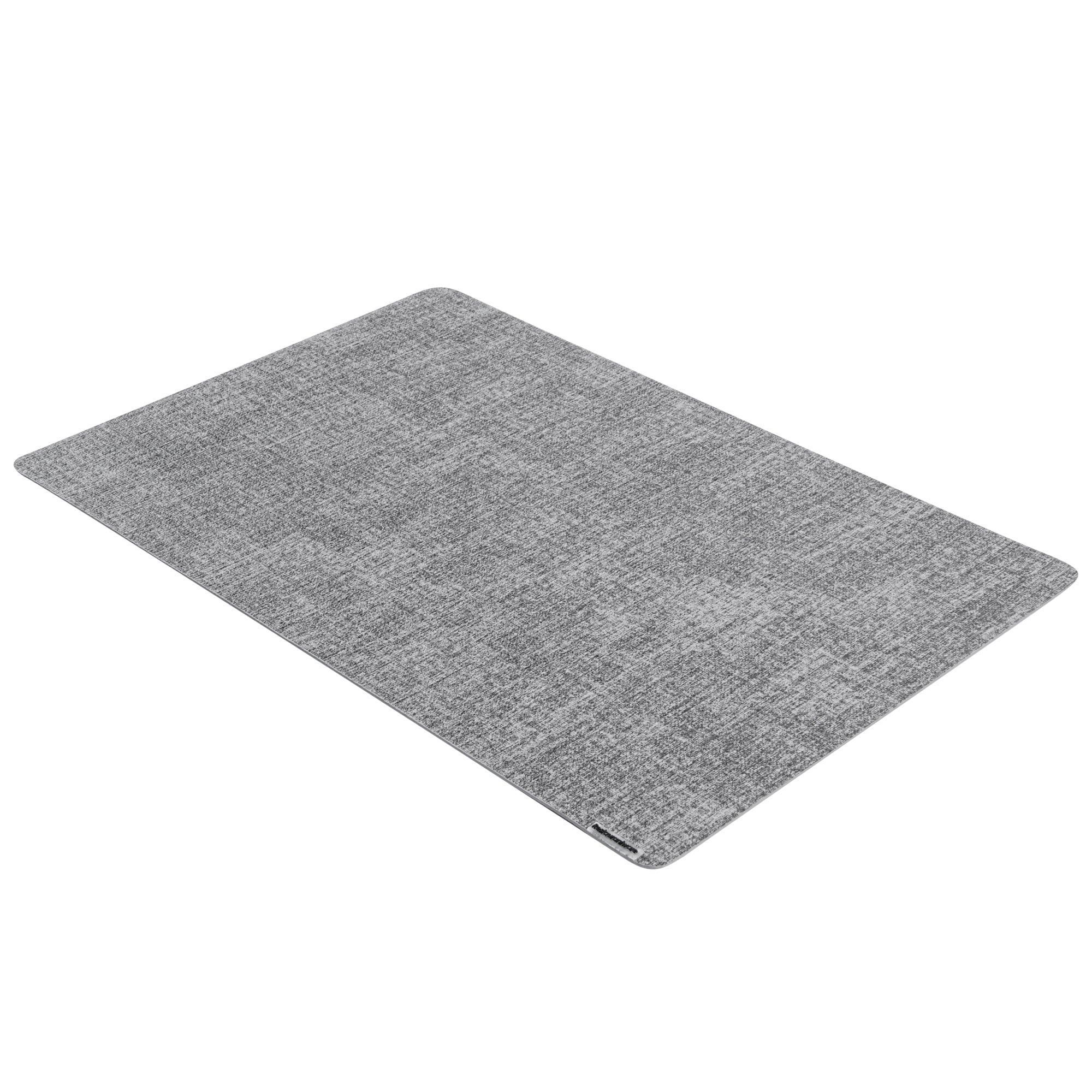 Denim Mesh Rectangle Light Gray Vinyl Linen-Feel Placemat - 17 3/4" x 11 3/4" - 6 count box