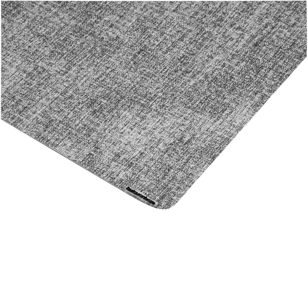 Denim Mesh Rectangle Light Gray Vinyl Linen-Feel Placemat - 17 3/4" x 11 3/4" - 6 count box
