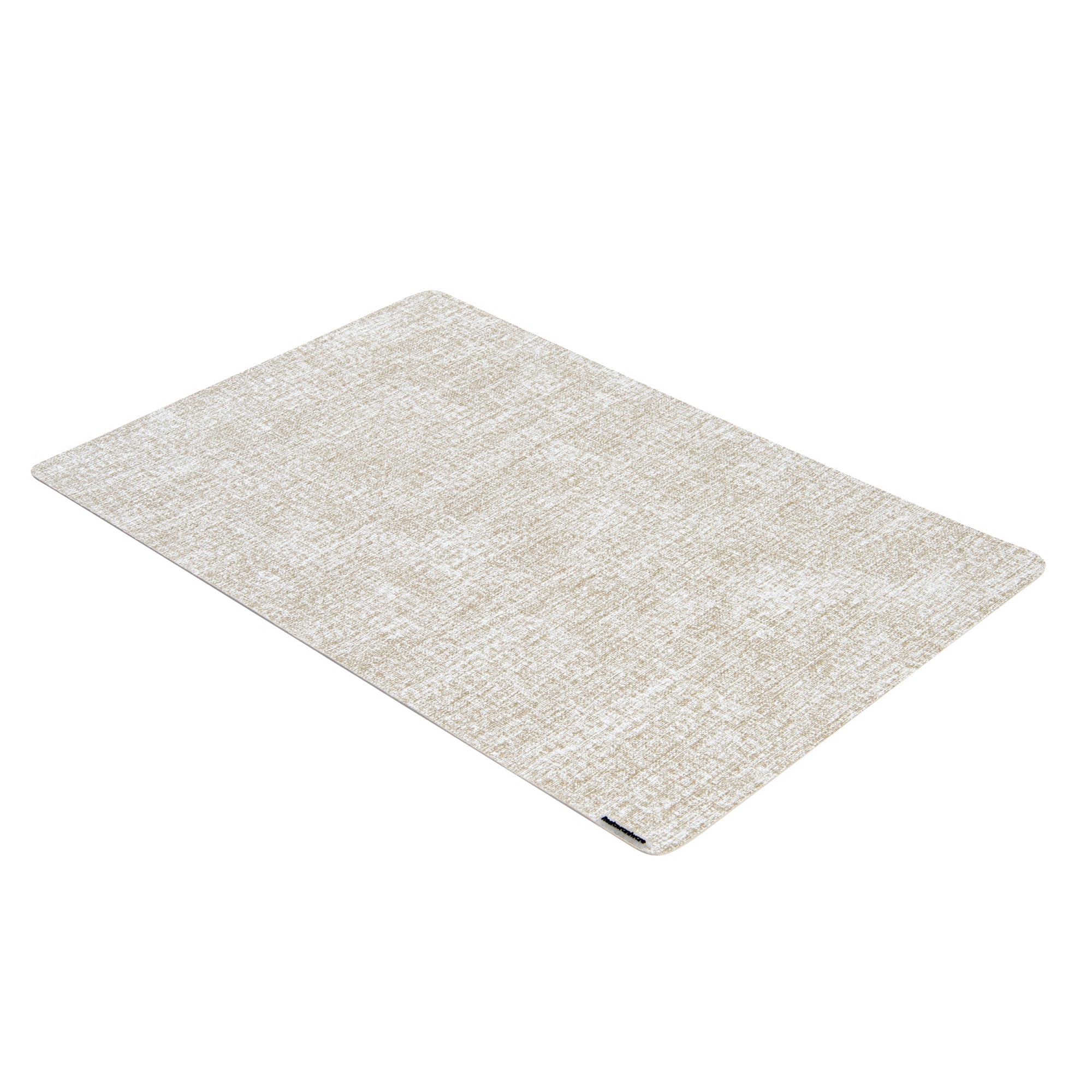 Denim Mesh Rectangle White Vinyl Linen-Feel Placemat - 17 3/4" x 11 3/4" - 6 count box