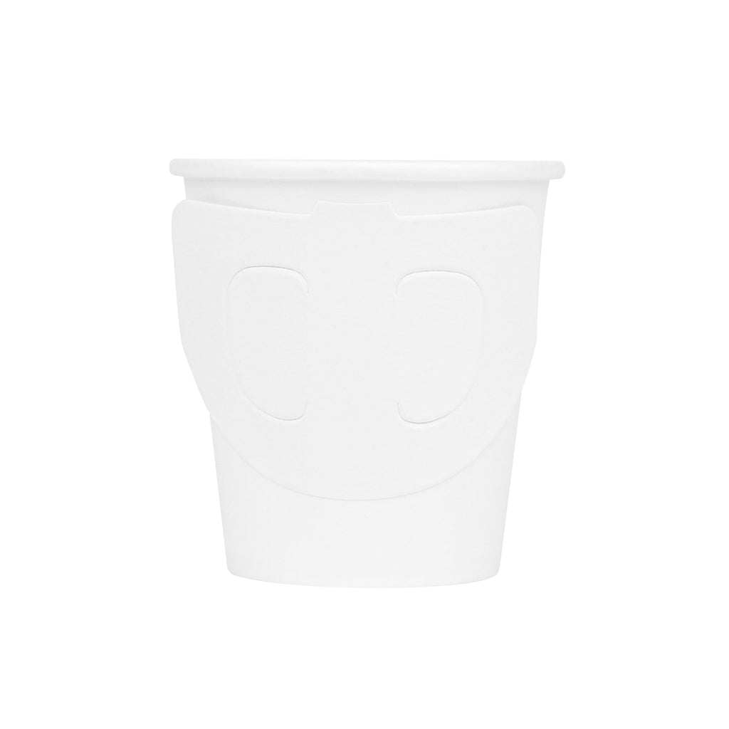 Restpresso 7 oz White Paper Coffee Cup - with Handle, Single Wall - 2 3/4" x 2 3/4" x 3" - 100 count box