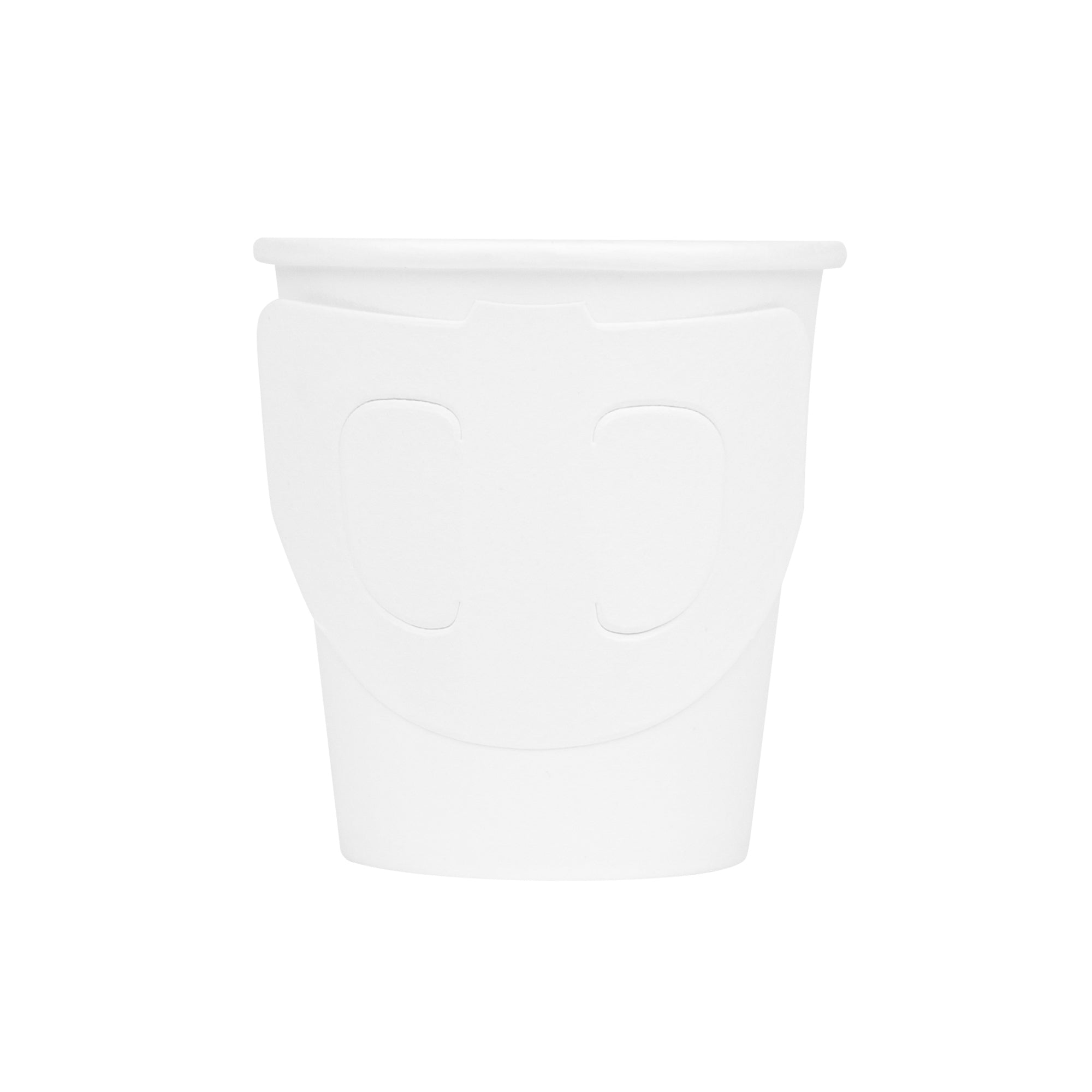 Restpresso 7 oz White Paper Coffee Cup - with Handle, Single Wall - 2 3/4" x 2 3/4" x 3" - 100 count box