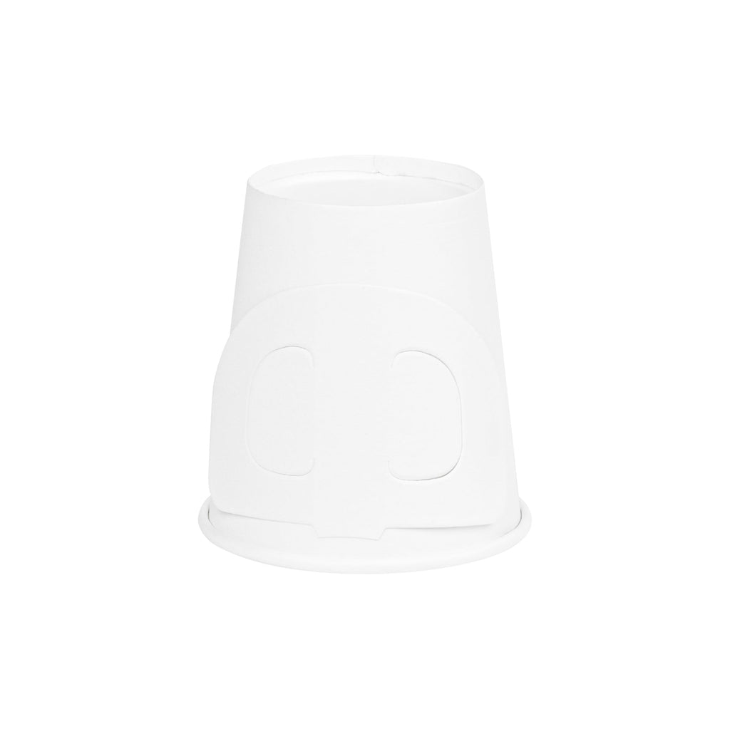 Restpresso 7 oz White Paper Coffee Cup - with Handle, Single Wall - 2 3/4" x 2 3/4" x 3" - 100 count box