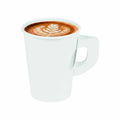 Restpresso 9 oz White Paper Coffee Cup - with Handle, Single Wall - 3" x 3" x 3 1/2" - 1000 count box