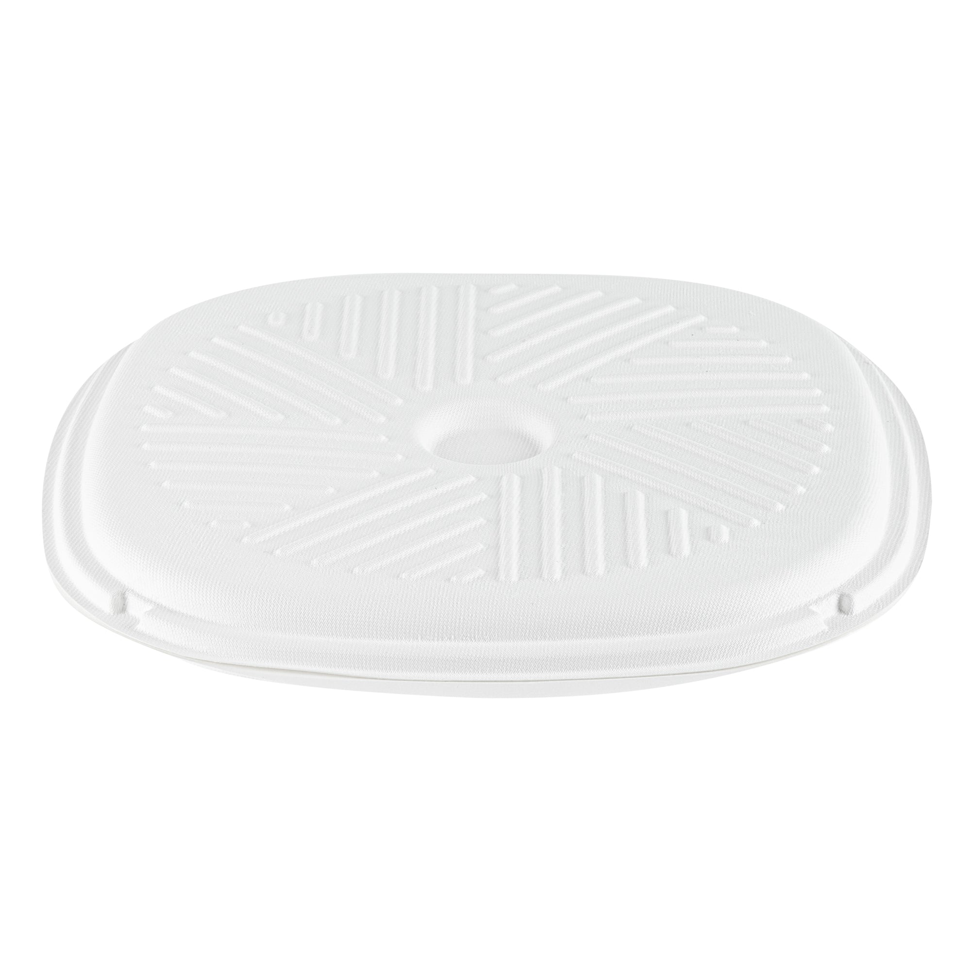 Pulp Safe No PFAS Added White Sugarcane / Bagasse Pizza Box - 13 3/4" x 13 3/4" x 1" - 50 count box