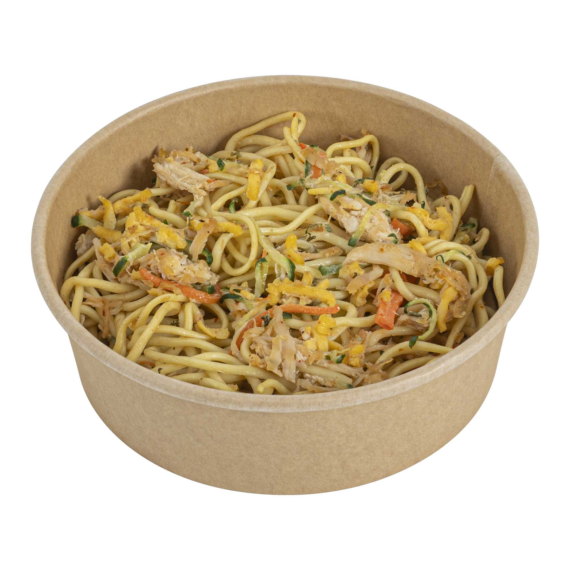 Bio Tek 17 oz Round Kraft Paper Take Out Container - 6" x 6" x 1 3/4" - 50 count box