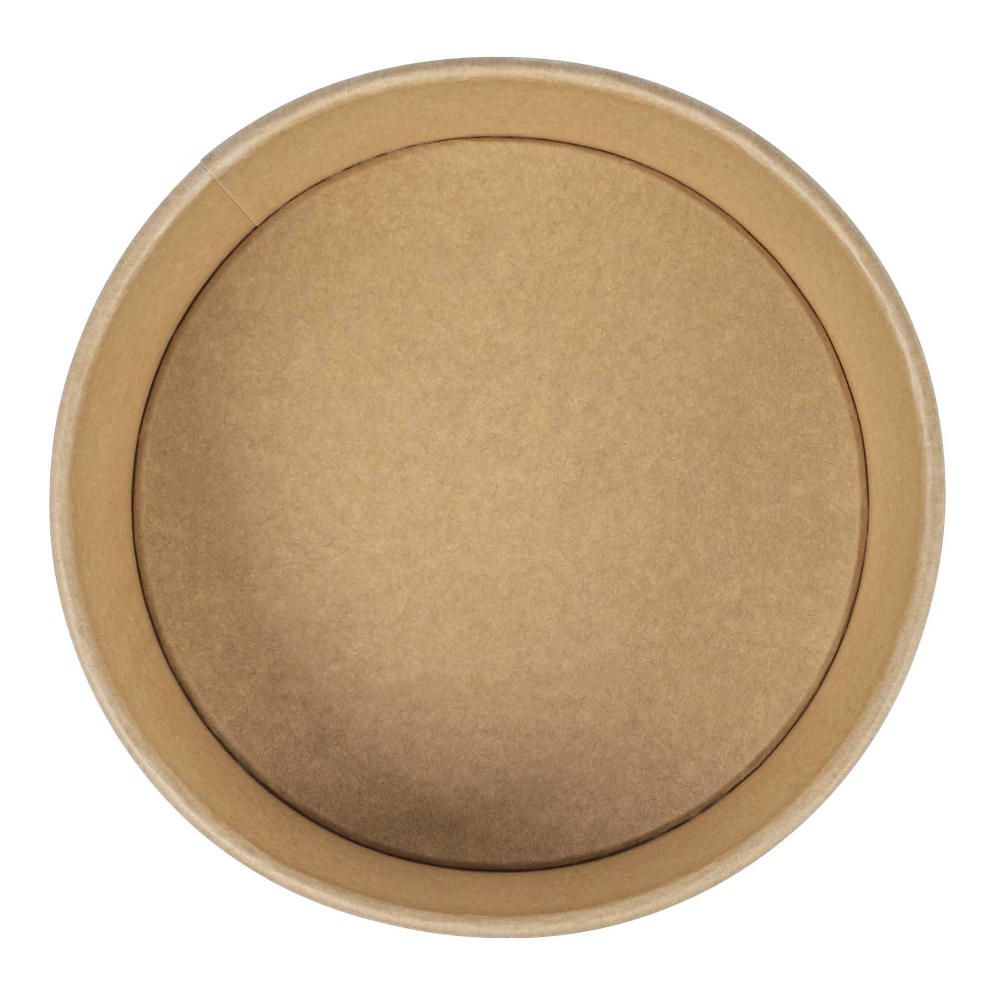 Bio Tek 45 oz Round Kraft Paper Take Out Container - 7 1/4" x 7 1/4" x 2 1/2" - 50 count box