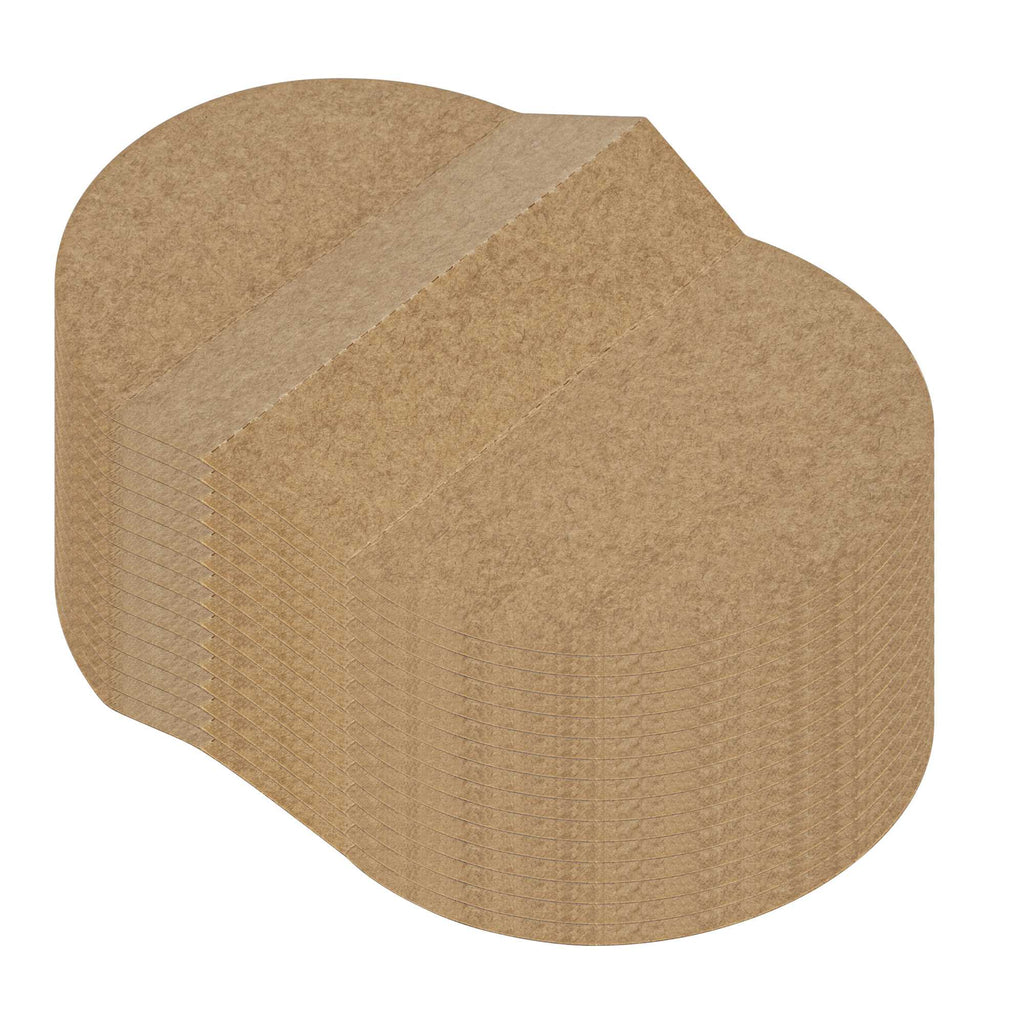 Bio Tek Kraft Paper 2-Compartment Insert - Fits 17, 25, 33 and 34 oz Containers - 50 count box