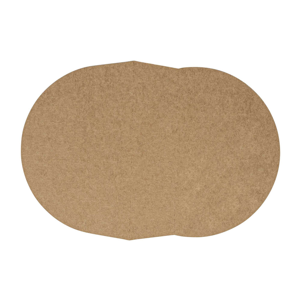 Bio Tek Kraft Paper 2-Compartment Insert - Fits 17, 25, 33 and 34 oz Containers - 50 count box