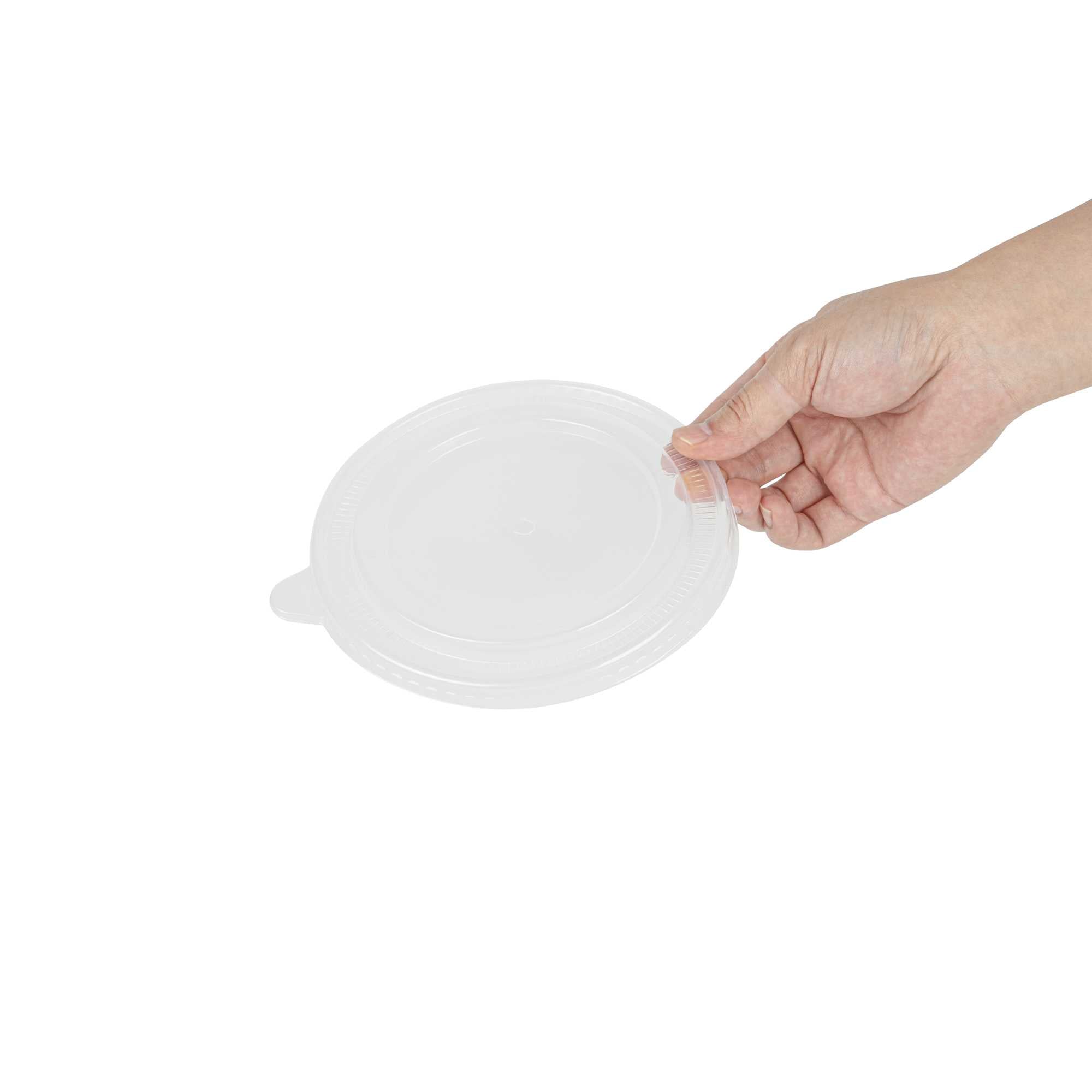 Bio Tek Clear Plastic Take Out Container Lid - Fits 17, 25, 33 and 34 oz Containers - 50 count box