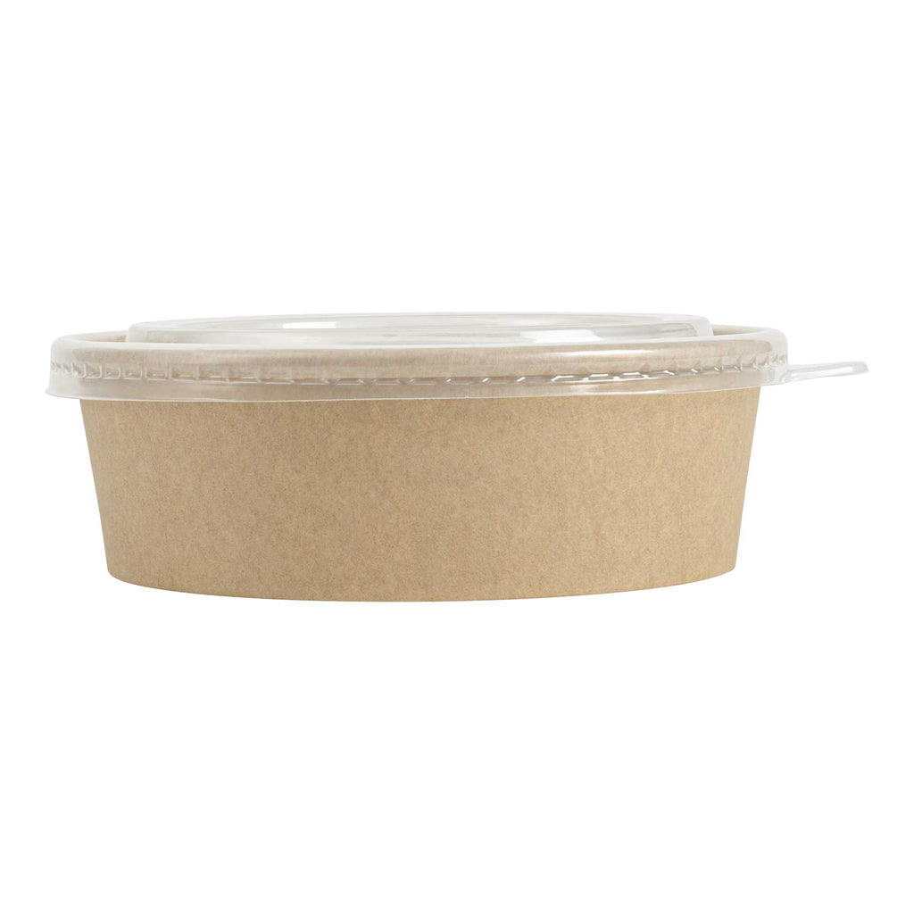 Bio Tek Clear Plastic Take Out Container Lid - Fits 17, 25, 33 and 34 oz Containers - 50 count box