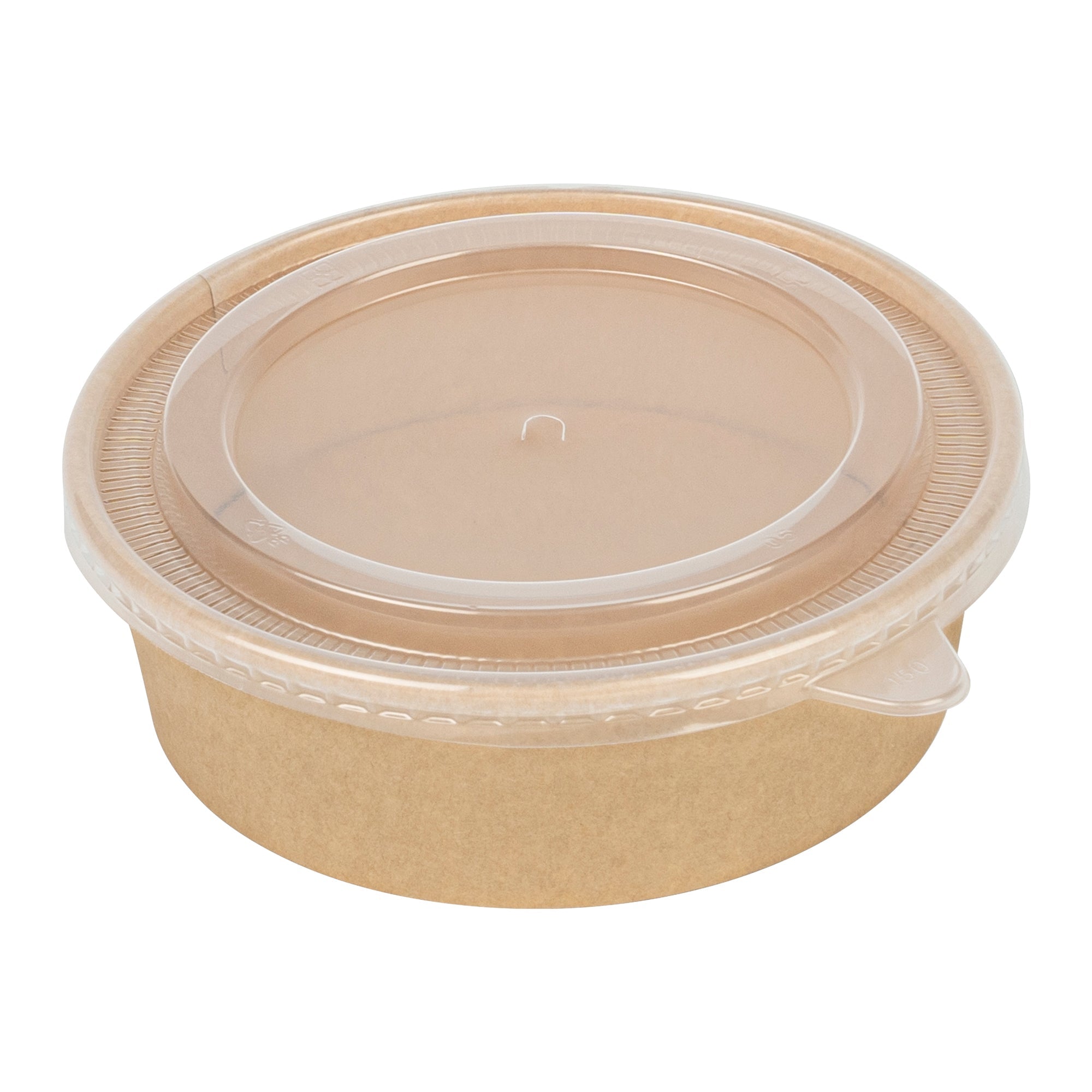 Bio Tek Clear Plastic Take Out Container Lid - Fits 17, 25, 33 and 34 oz Containers - 200 count box