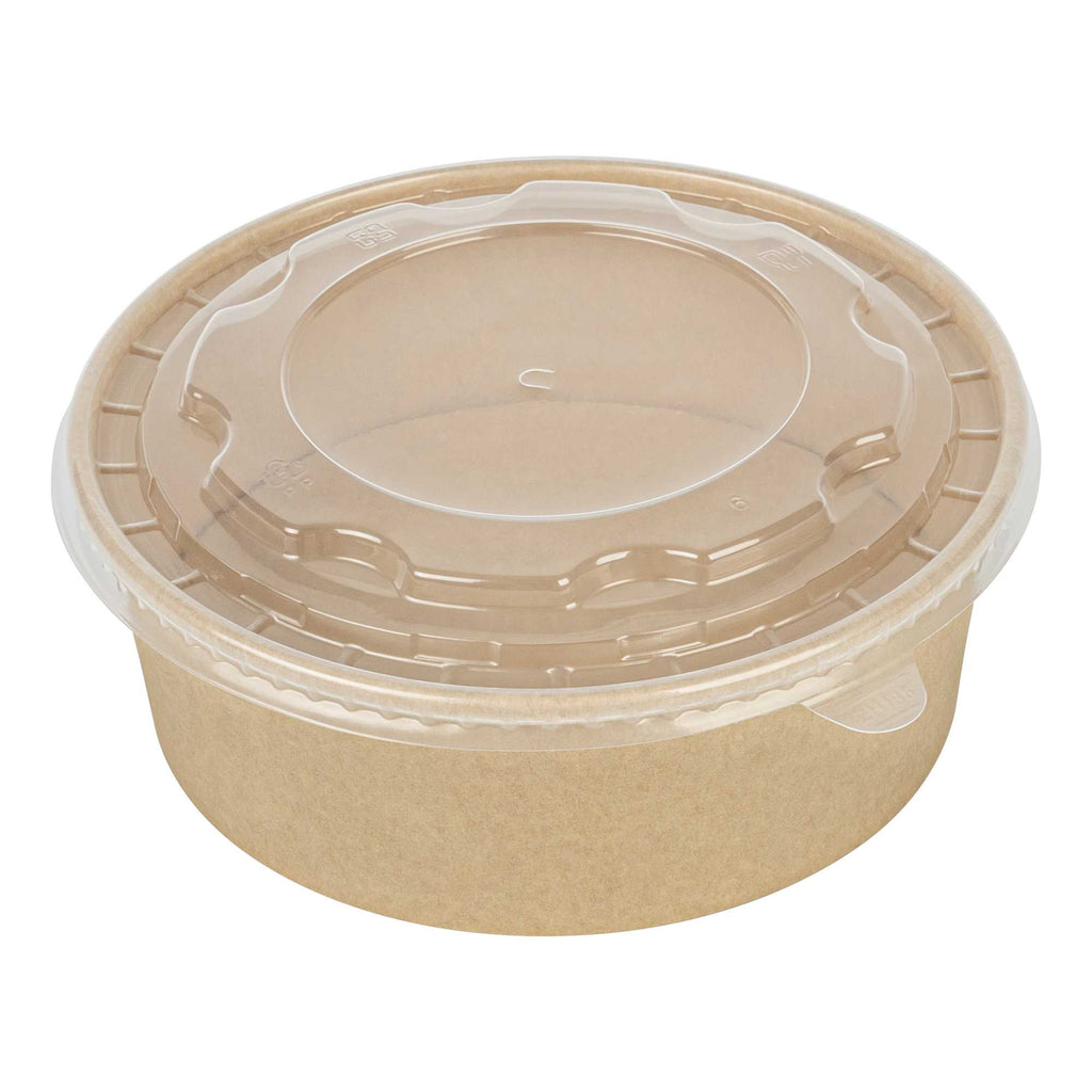 Bio Tek Clear Plastic Take Out Container Lid - Fits 22, 34, 37 and 42 oz Containers - 50 count box