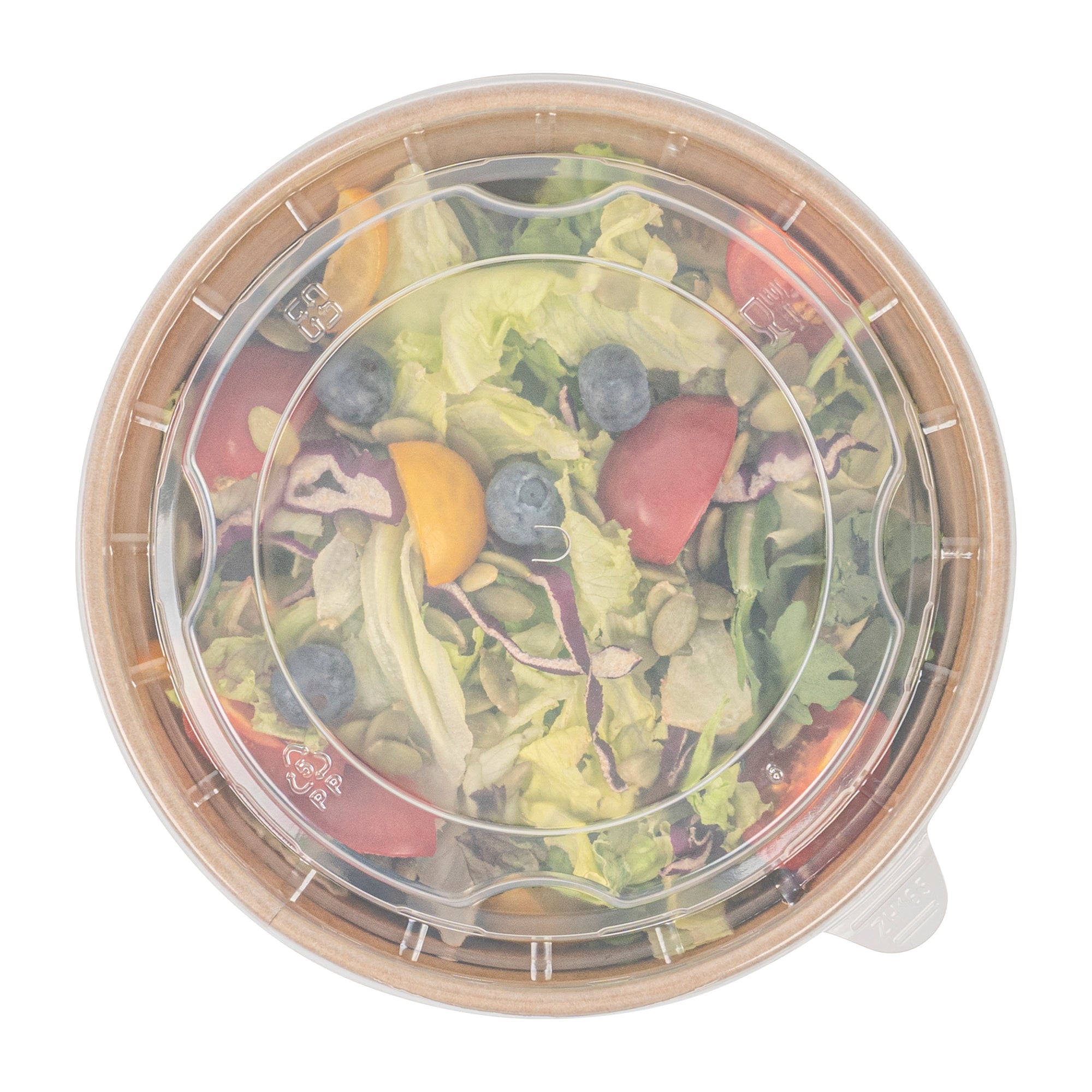 Bio Tek Clear Plastic Take Out Container Lid - Fits 22, 37 and 42 oz Containers - 200 count box
