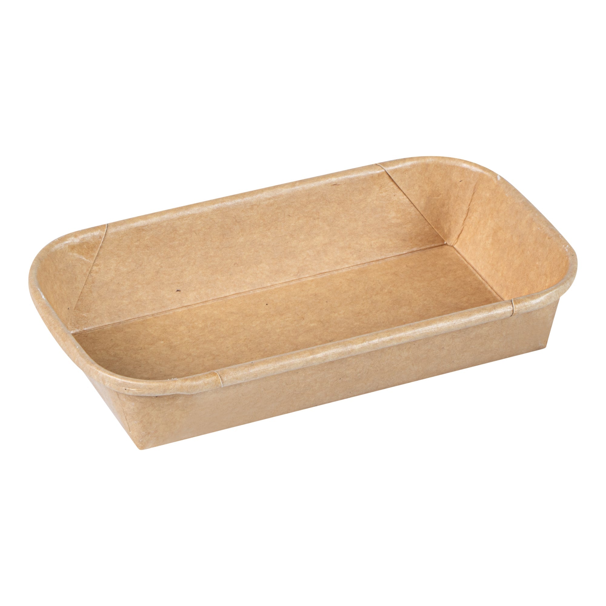 Matsuri Vision 5 oz Rectangle Kraft Paper Sushi Container - 5 1/2" x 3 1/4" x 1" - 100 count box