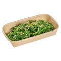 Matsuri Vision 5 oz Rectangle Kraft Paper Sushi Container - 5 1/2" x 3 1/4" x 1" - 50 count box