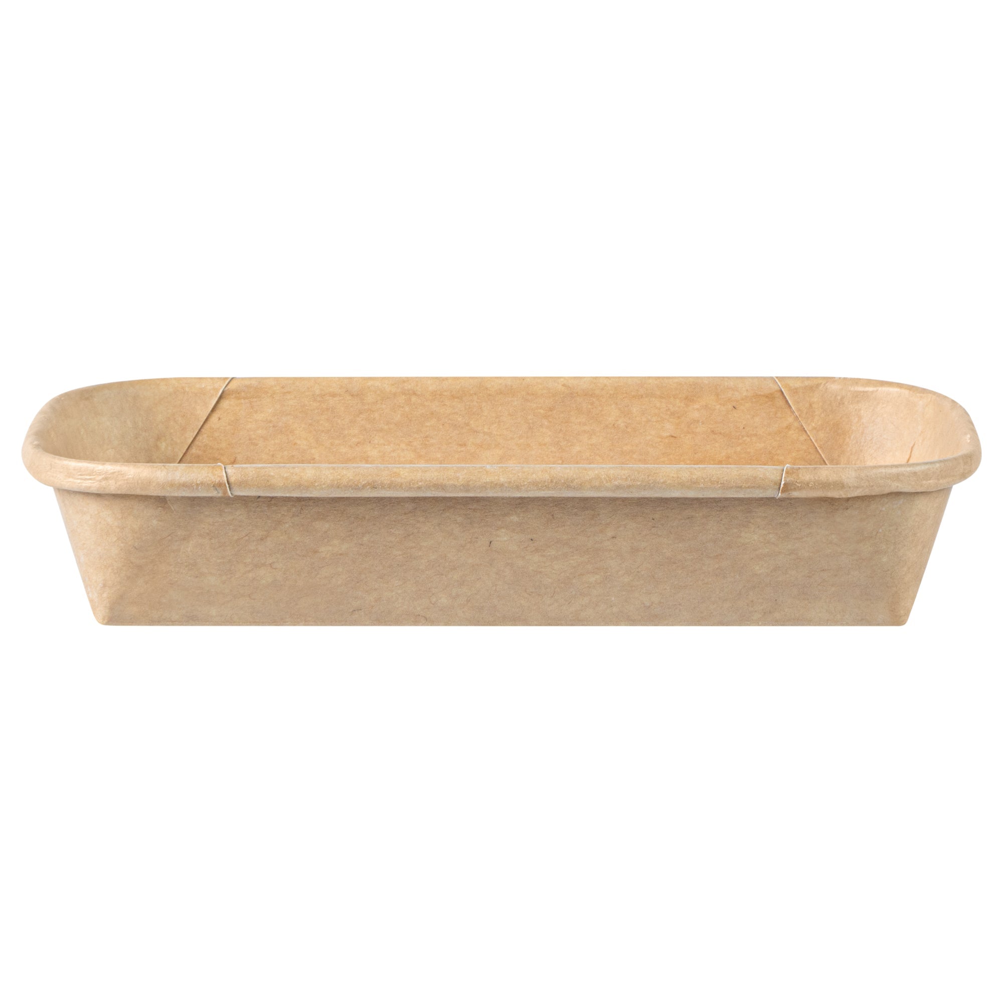Matsuri Vision 5 oz Rectangle Kraft Paper Sushi Container - 5 1/2" x 3 1/4" x 1" - 50 count box