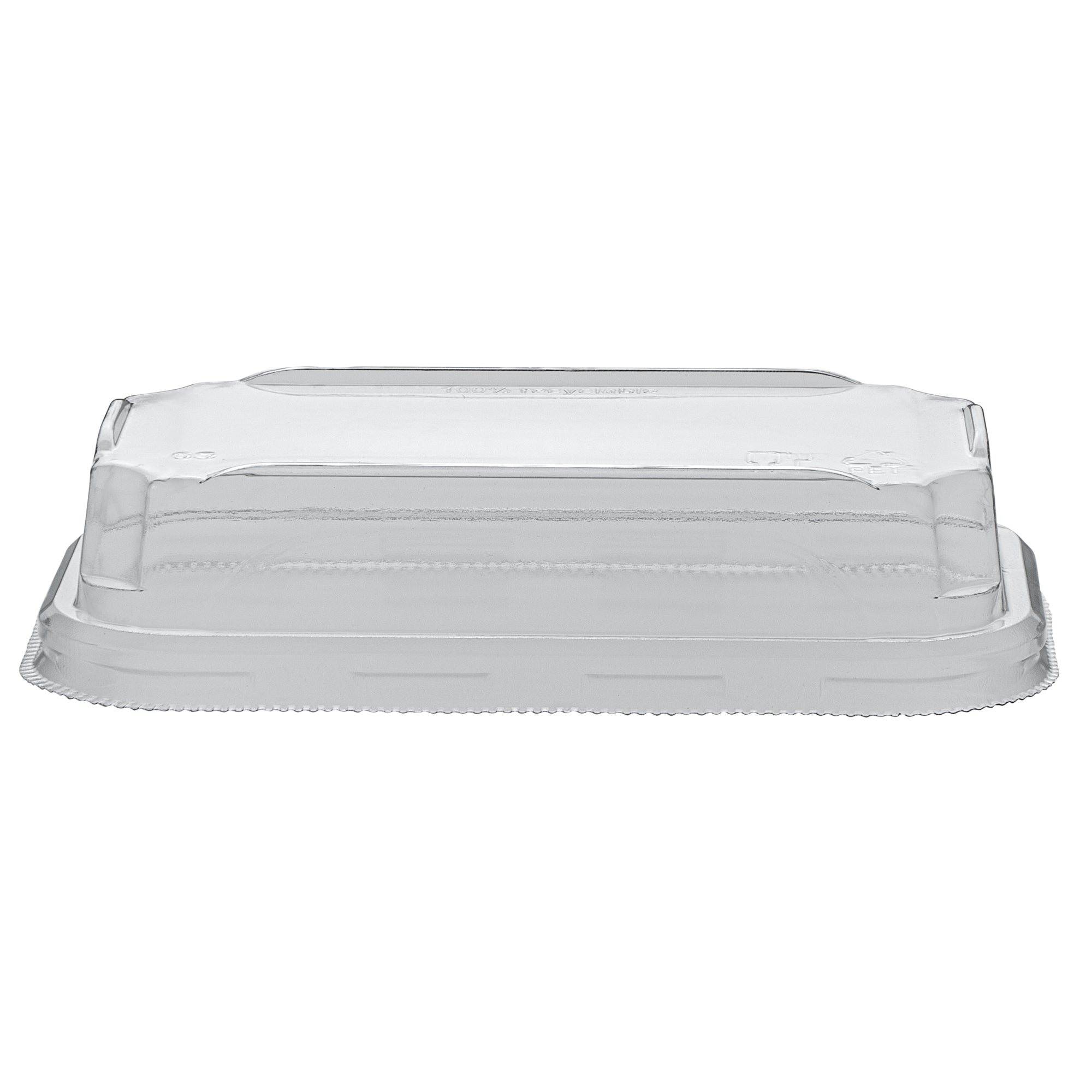 Matsuri Vision Clear PET Plastic Lid - Fits 5 oz Sushi Container, Anti-Fog - 50 count box