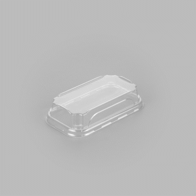 Matsuri Vision Clear PET Plastic Lid - Fits 5 oz Sushi Container, Anti-Fog - 100 count box