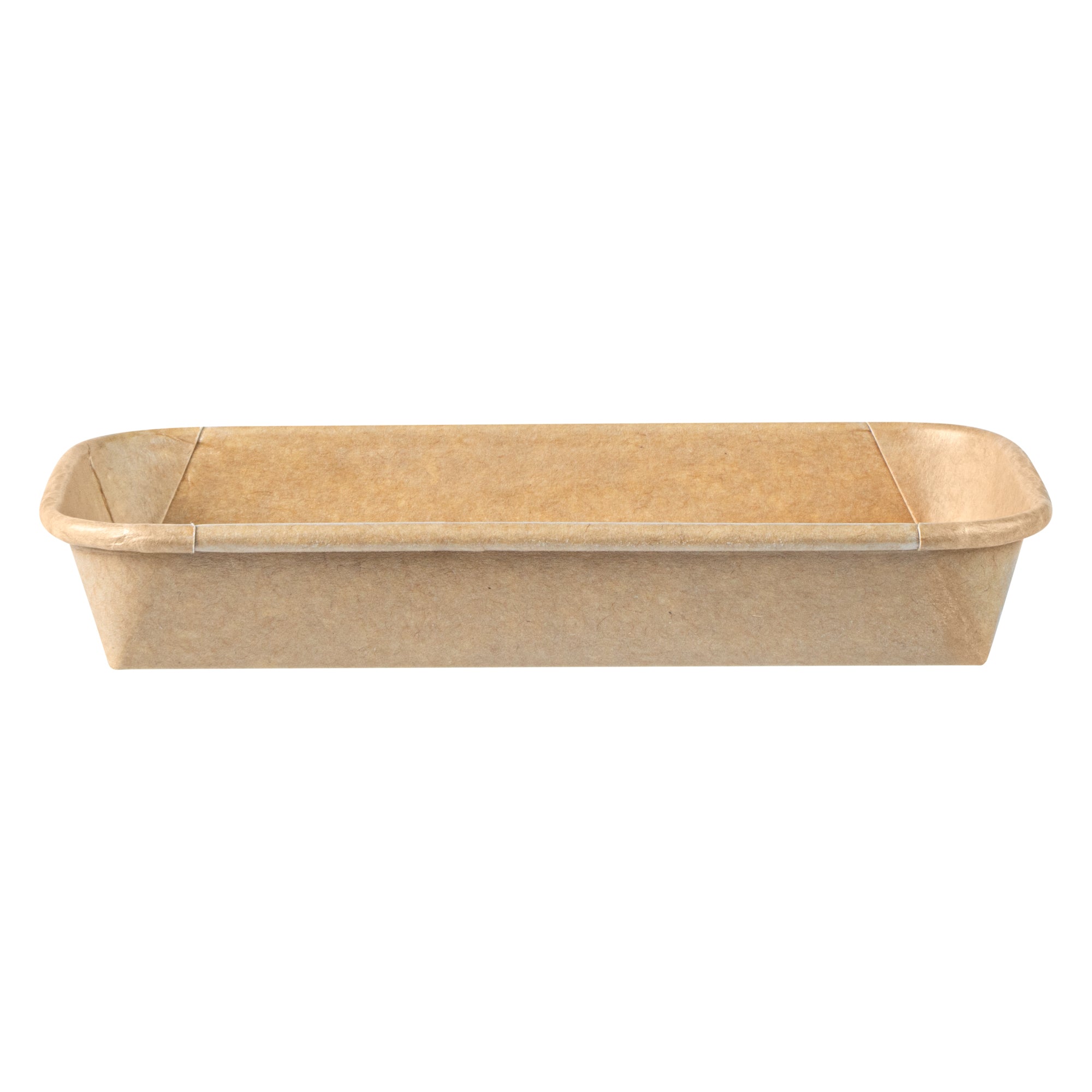 Matsuri Vision 6 oz Rectangle Kraft Paper Sushi Container - 6 1/4" x 3 1/2" x 1" - 100 count box