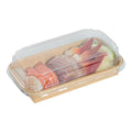 Matsuri Vision Clear PET Plastic Lid - Fits 6 oz Sushi Container, Anti-Fog - 50 count box