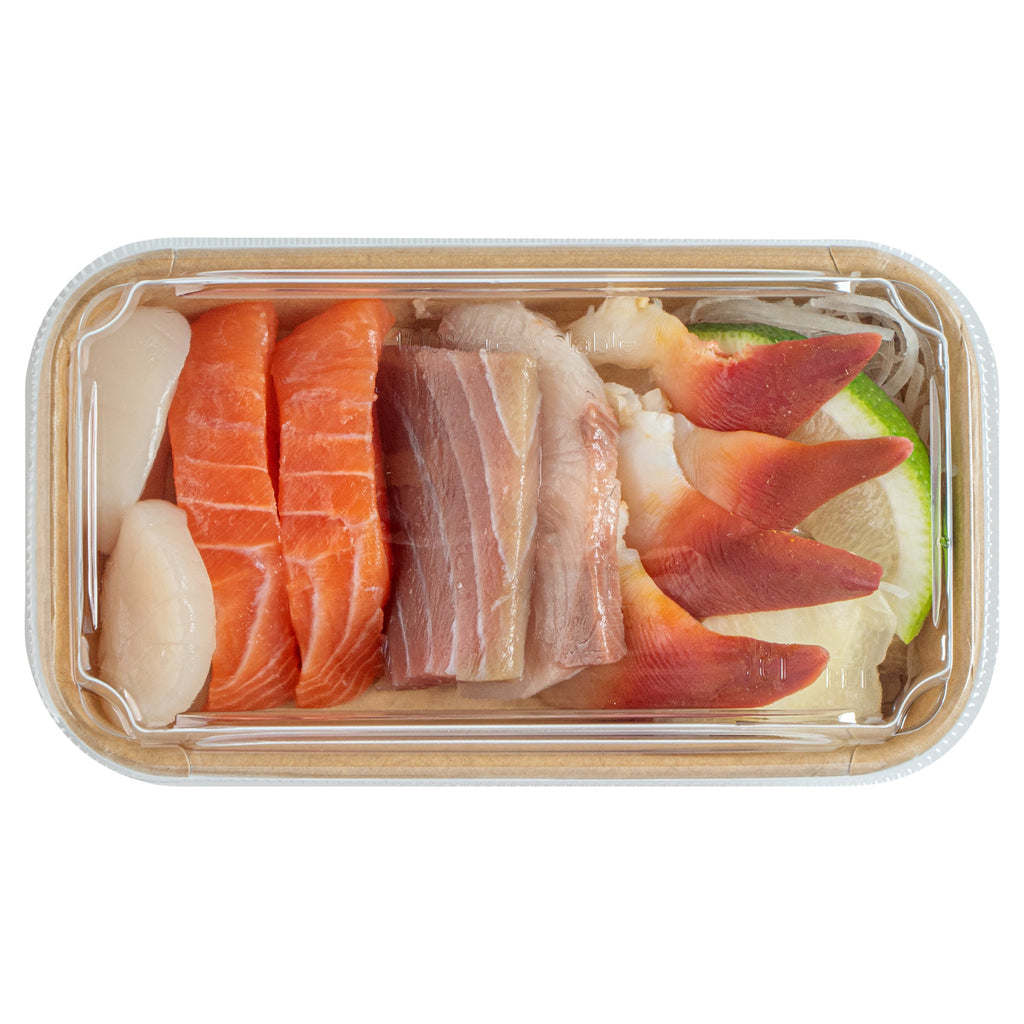 Matsuri Vision Clear PET Plastic Lid - Fits 6 oz Sushi Container, Anti-Fog - 50 count box