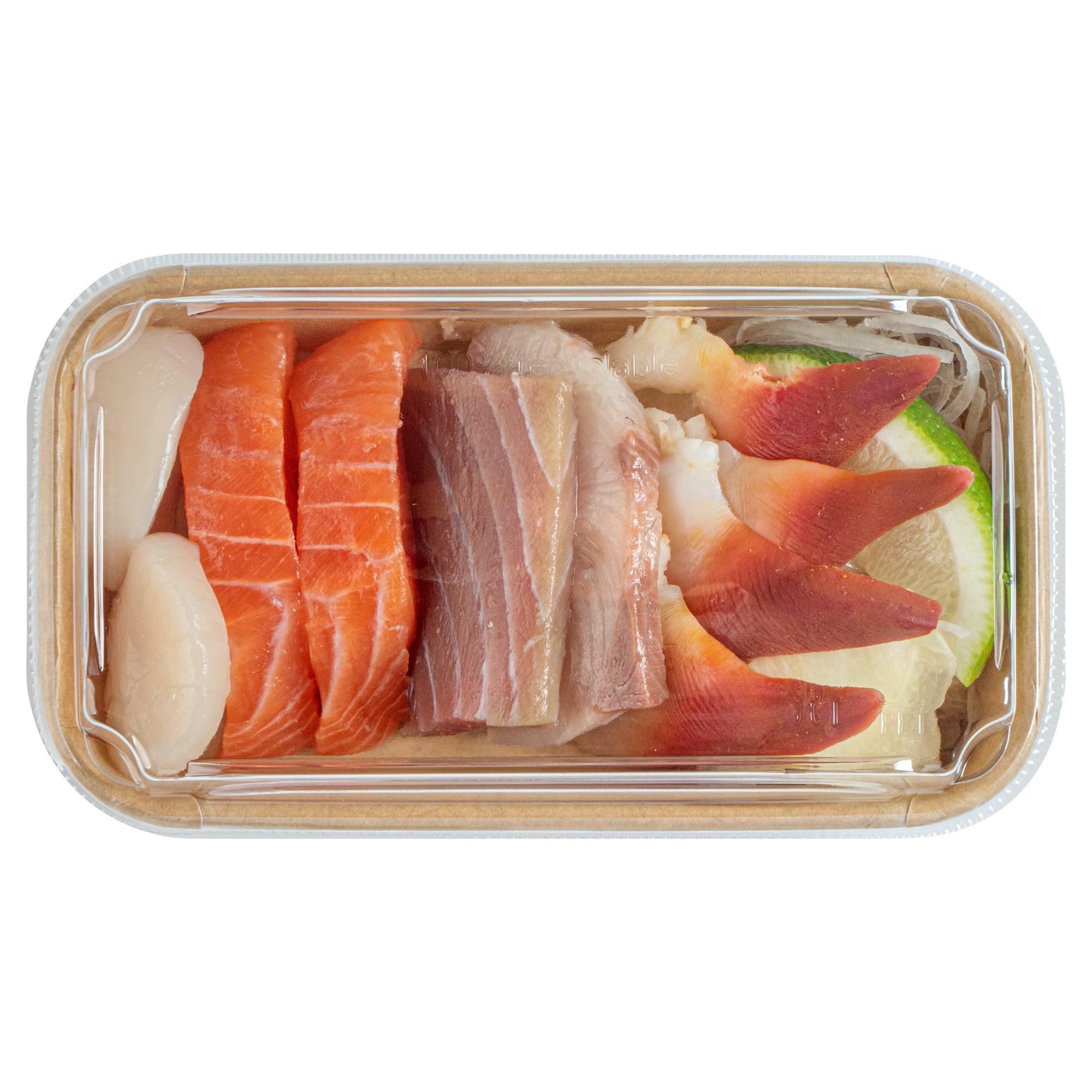 Matsuri Vision Clear PET Plastic Lid - Fits 6 oz Sushi Container, Anti-Fog - 50 count box