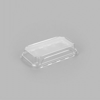 Matsuri Vision Clear PET Plastic Lid - Fits 6 oz Sushi Container, Anti-Fog - 50 count box