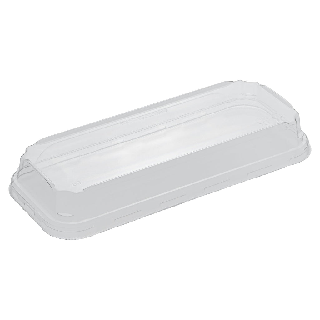 Matsuri Vision Clear PET Plastic Lid - Fits 10 oz Sushi Container, Anti-Fog - 100 count box