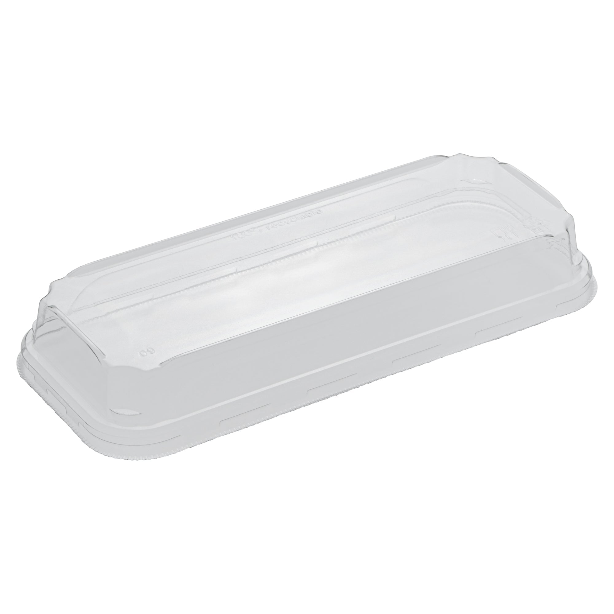 Matsuri Vision Clear PET Plastic Lid - Fits 10 oz Sushi Container, Anti-Fog - 100 count box