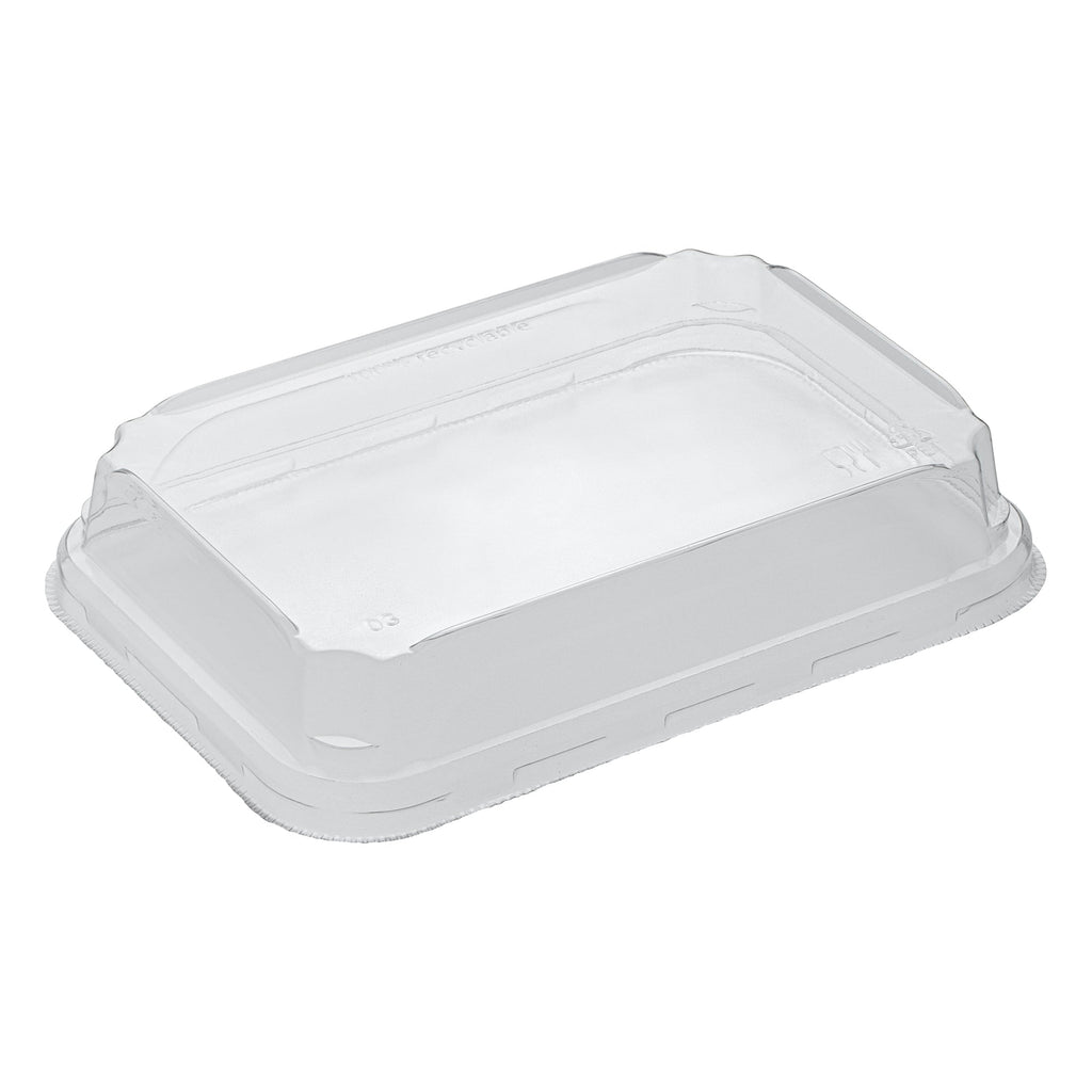 Matsuri Vision Clear PET Plastic Lid - Fits 8 oz Sushi Container, Anti-Fog - 100 count box
