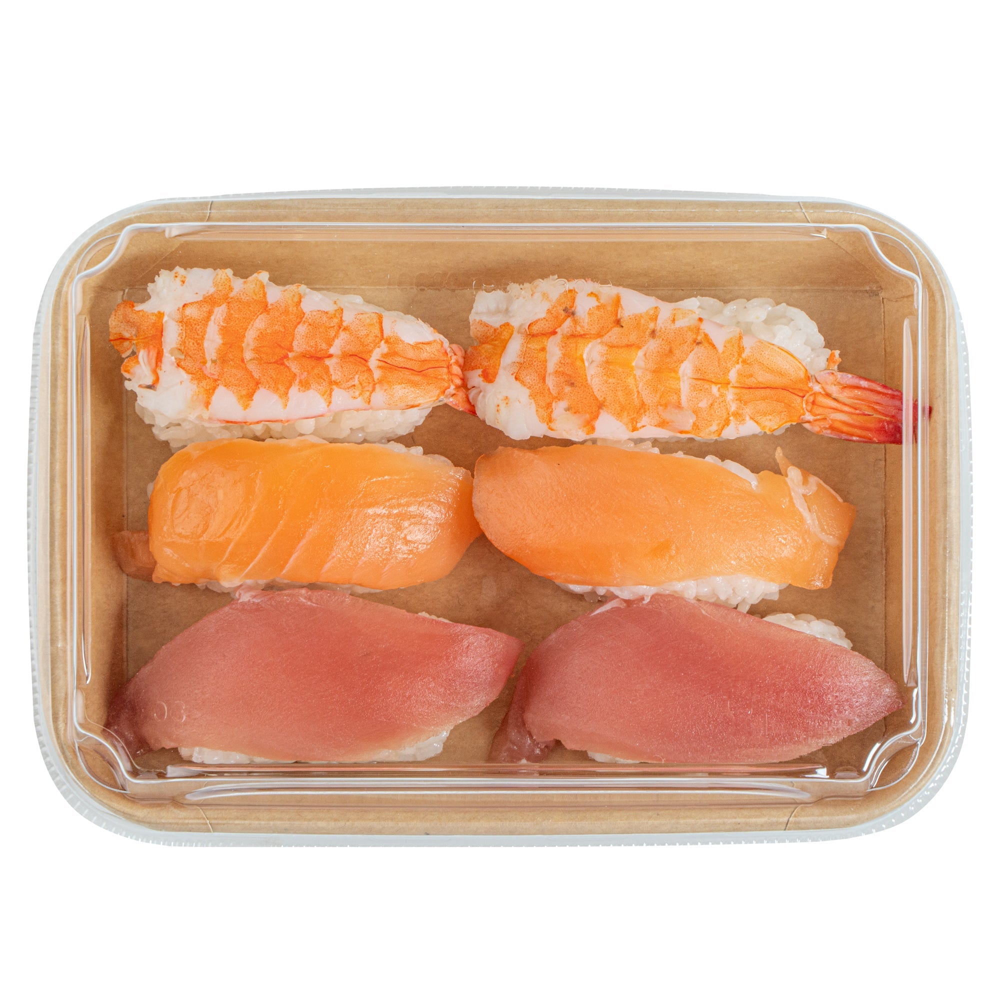 Matsuri Vision Clear PET Plastic Lid - Fits 8 oz Sushi Container, Anti-Fog - 50 count box