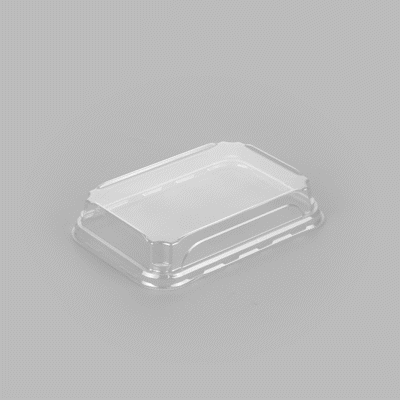 Matsuri Vision Clear PET Plastic Lid - Fits 8 oz Sushi Container, Anti-Fog - 100 count box