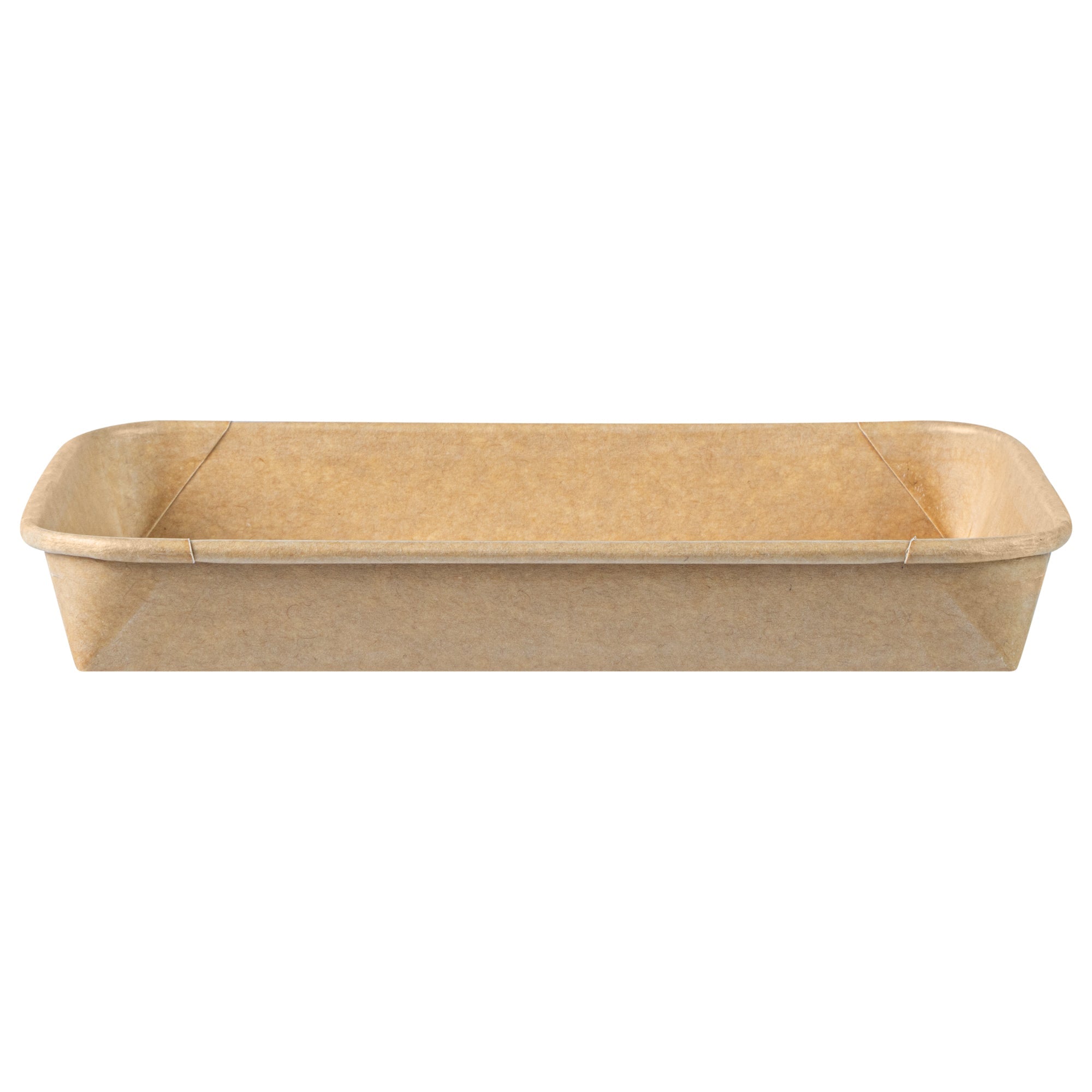 Matsuri Vision 11 oz Rectangle Kraft Paper Sushi Container - 7 1/4" x 5" x 1" - 50 count box