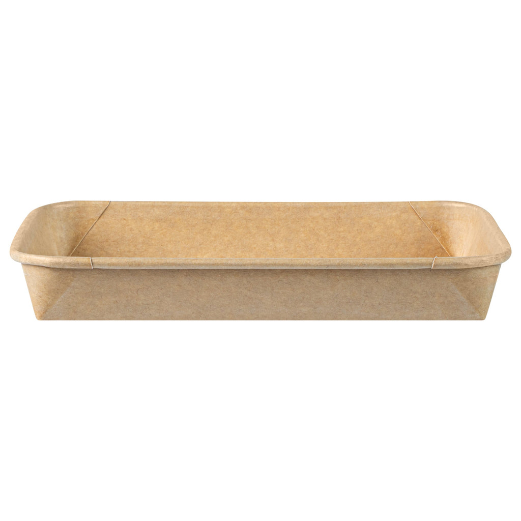 Matsuri Vision 11 oz Rectangle Kraft Paper Sushi Container - 7 1/4" x 5" x 1" - 100 count box