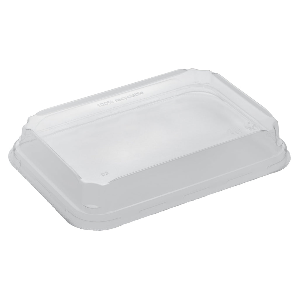 Matsuri Vision Clear PET Plastic Lid - Fits 11 oz Sushi Container, Anti-Fog - 50 count box